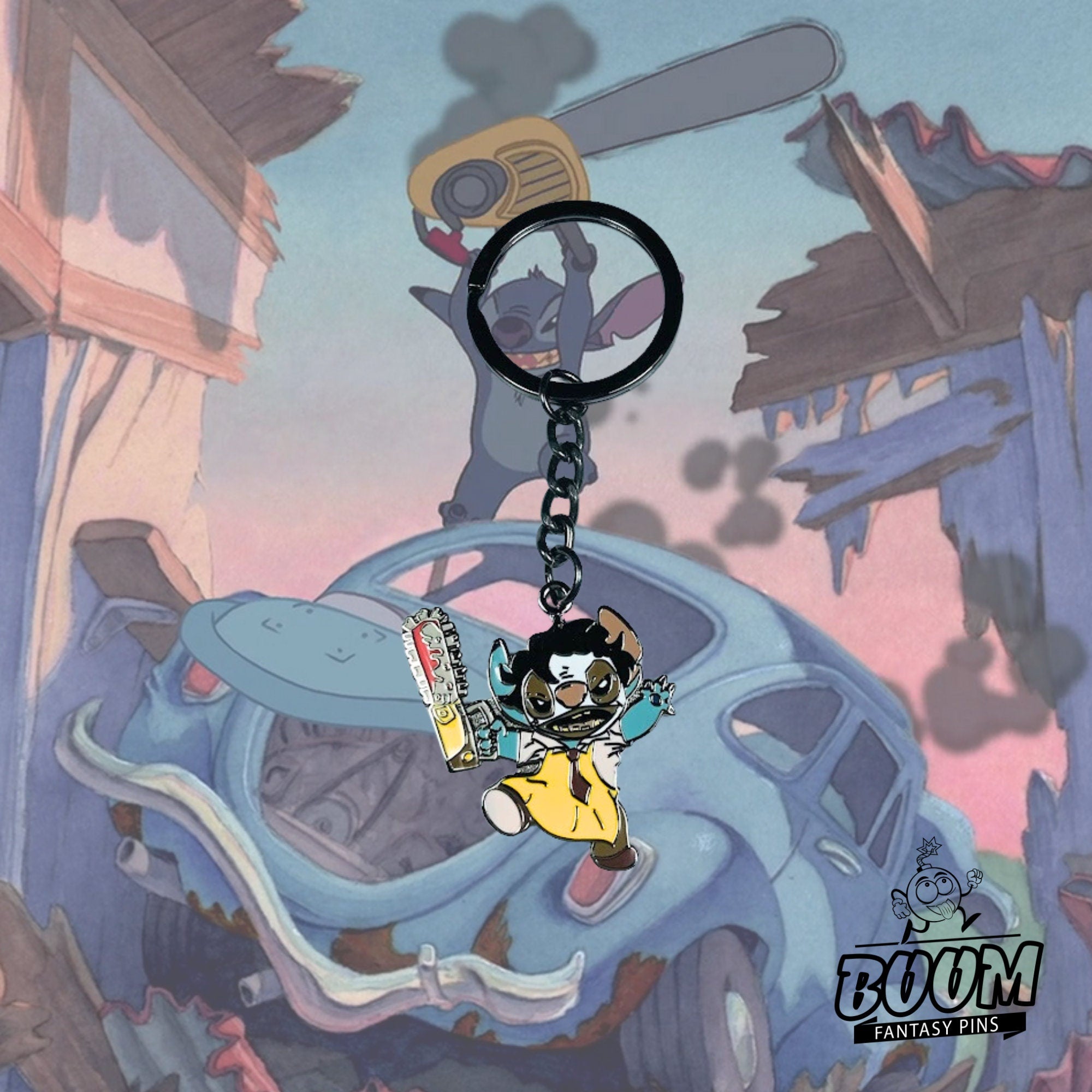 Llavero - Stitch como Leatherface de Lilo &amp; Stitch - Disney Fantasy