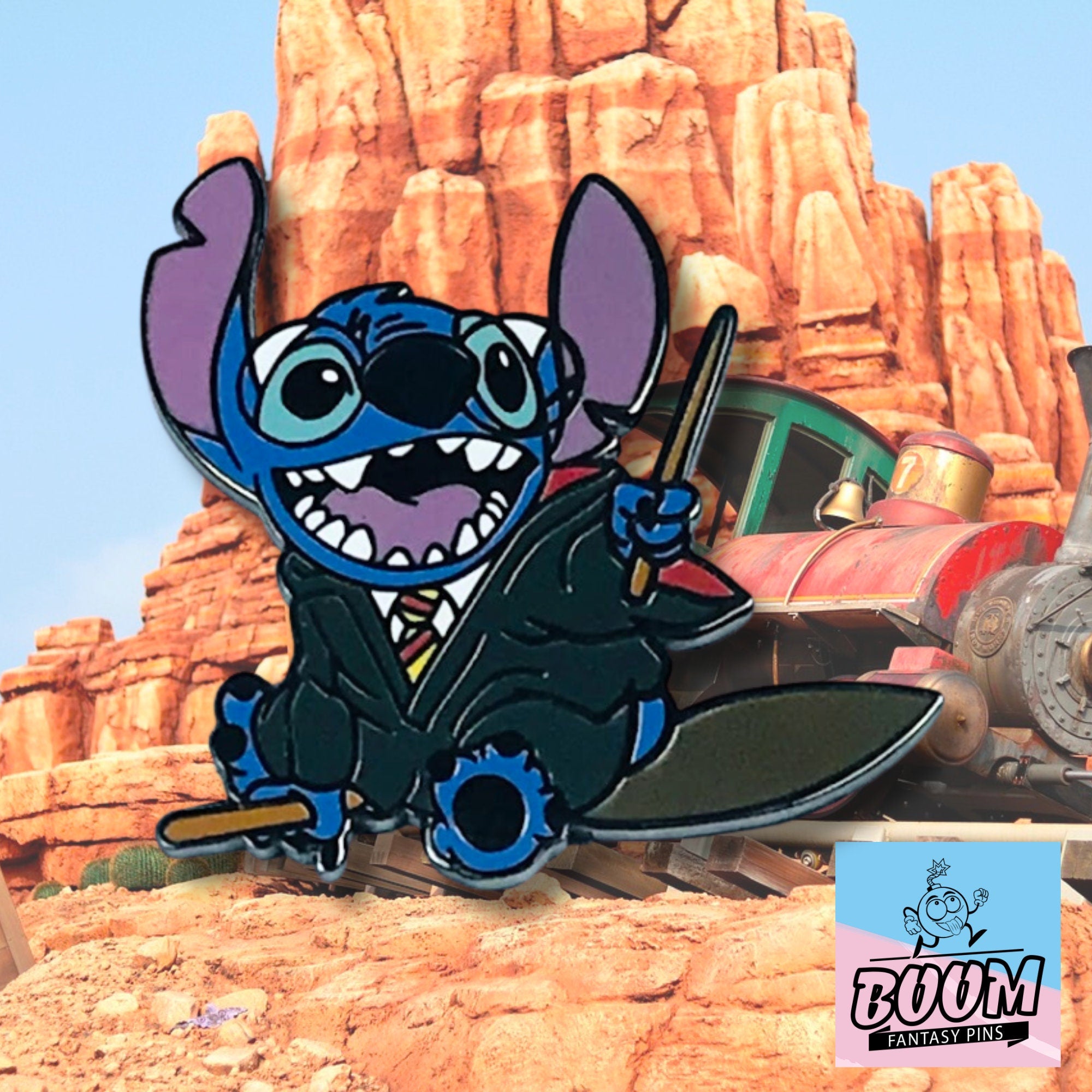 Pin – Stitch de Lilo y Stitch Disney Fantasy – Traje de mago de Harry Potter