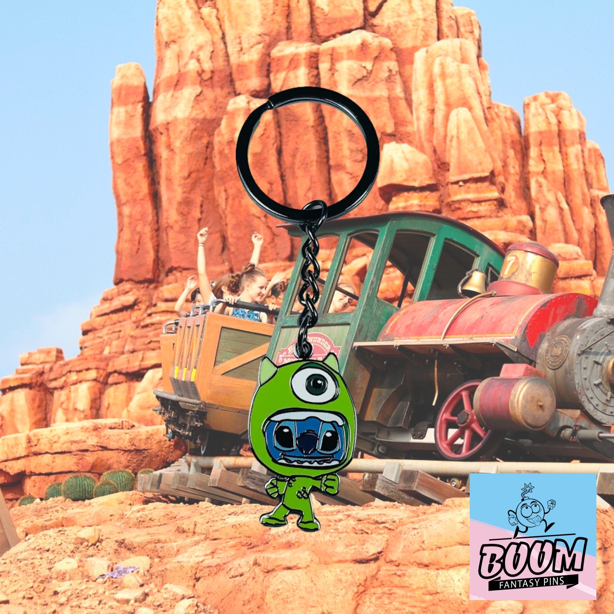 Llavero – Experimento 626 Stitch como Mike Wazowski de Lilo y Stitch Disney Fantasy