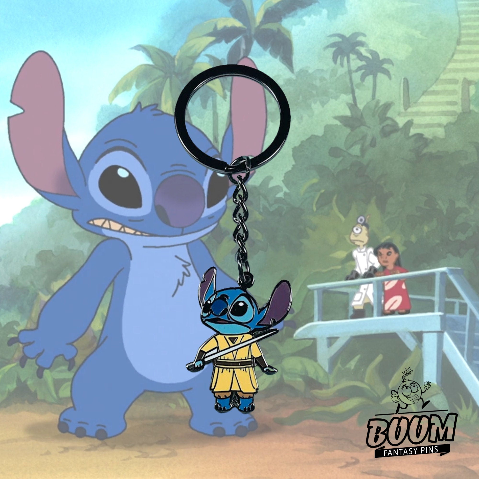 Llavero – Experimento 626 Stitch como Rey de Lilo &amp; Stitch – Disney Fantasy