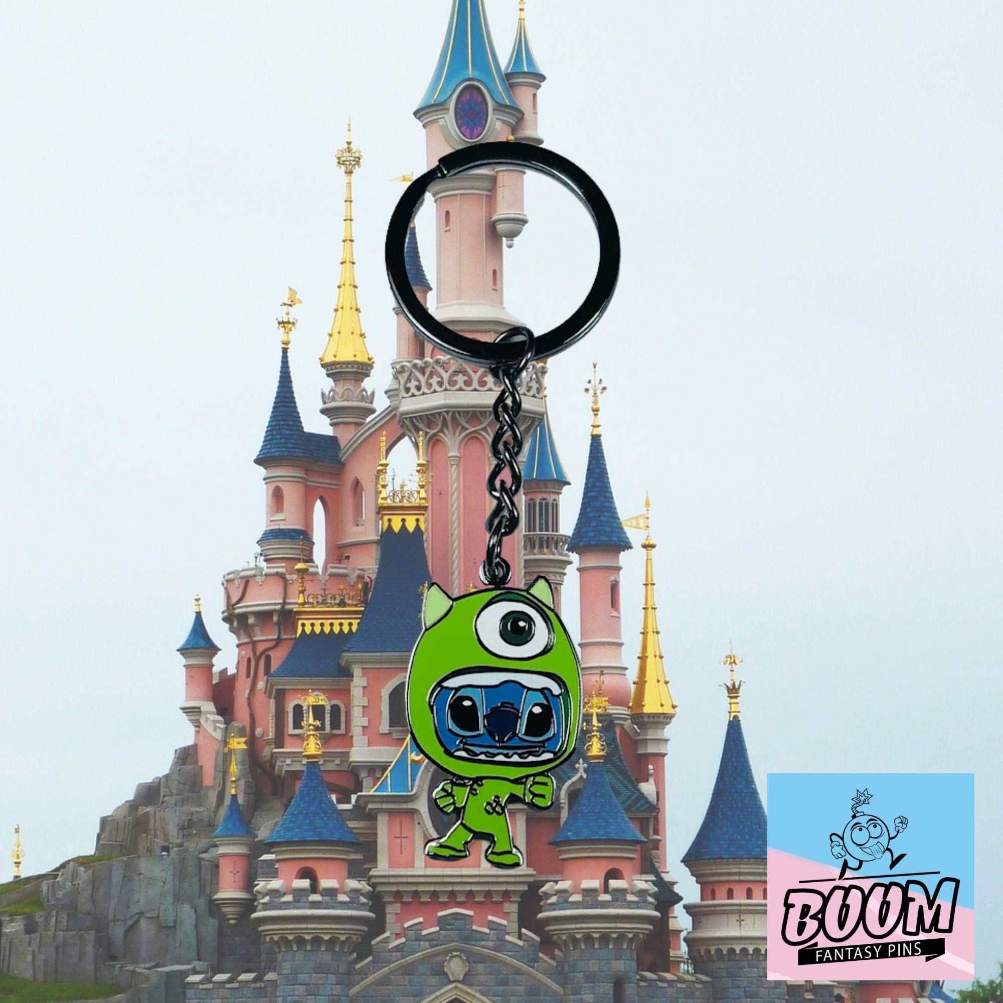 Llavero – Experimento 626 Stitch como Mike Wazowski de Lilo y Stitch Disney Fantasy
