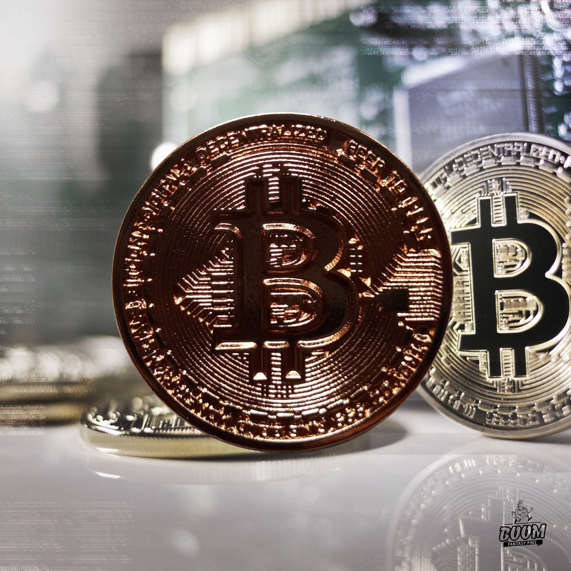 Pin – Bitcoin del Protocolo de Criptomonedas – Moneda Digital Blockchain