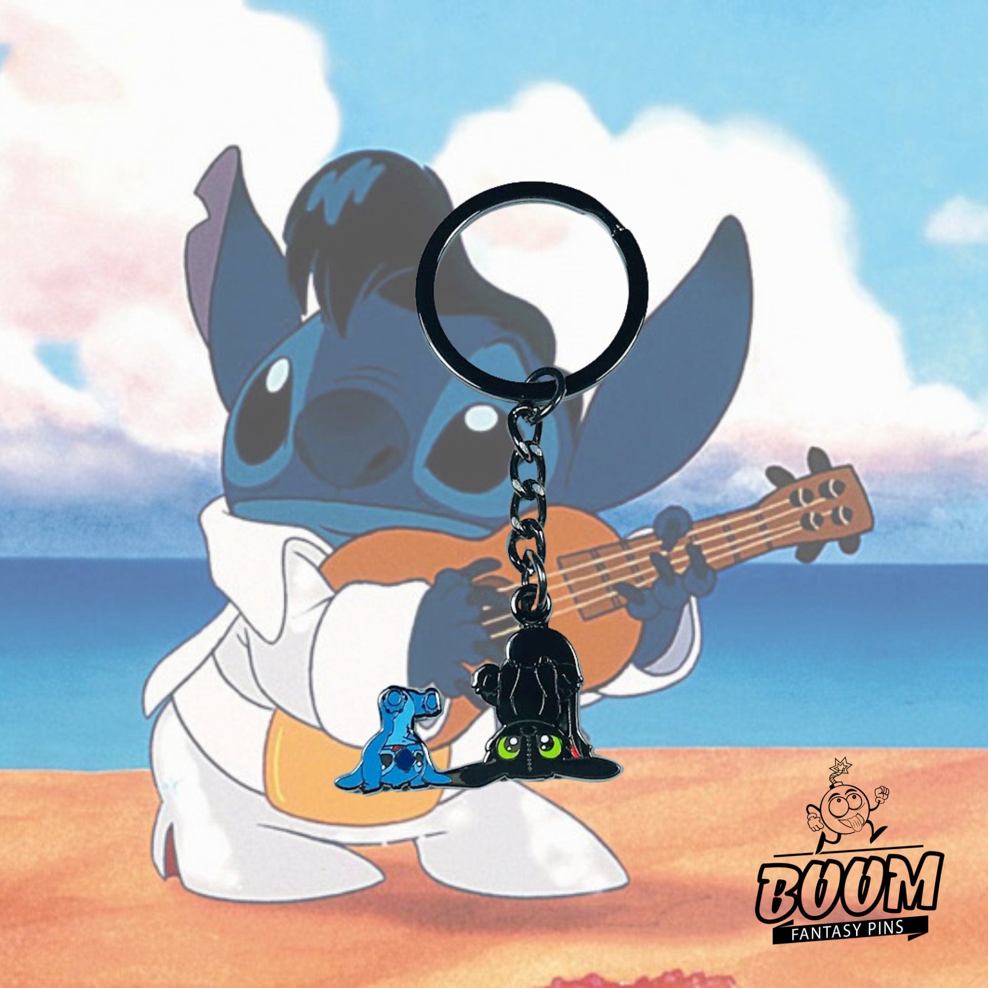 Llavero – Experimento 626 Stitch y Desdentao de Lilo y Stitch – Disney Fantasy