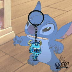 Llavero – Stitch como James P. Sullivan de Lilo &amp; Stitch – Disney Fantasy