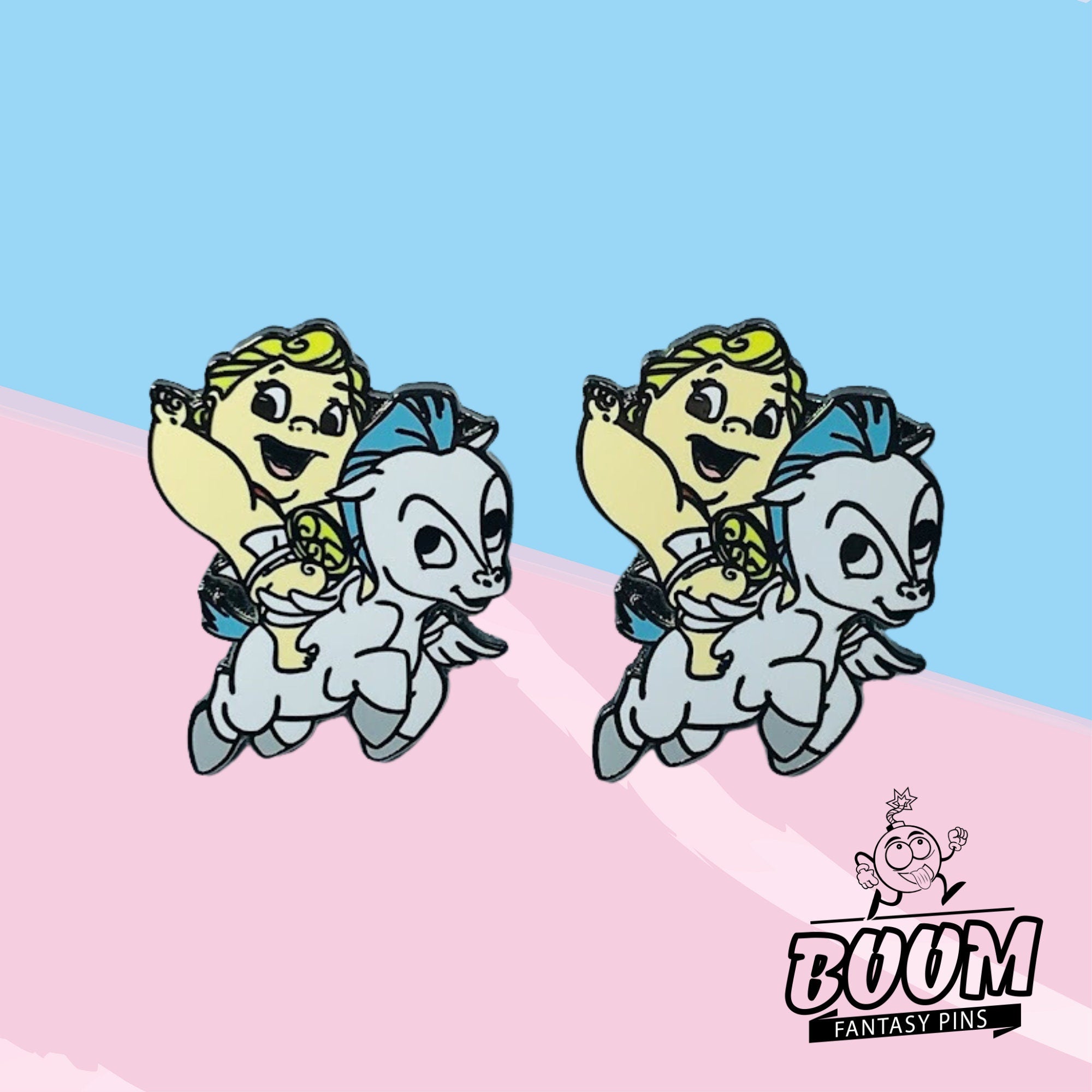 Boutons de manchette – Zeus chevauchant Pégase d'Hercule – Disney Fantasy