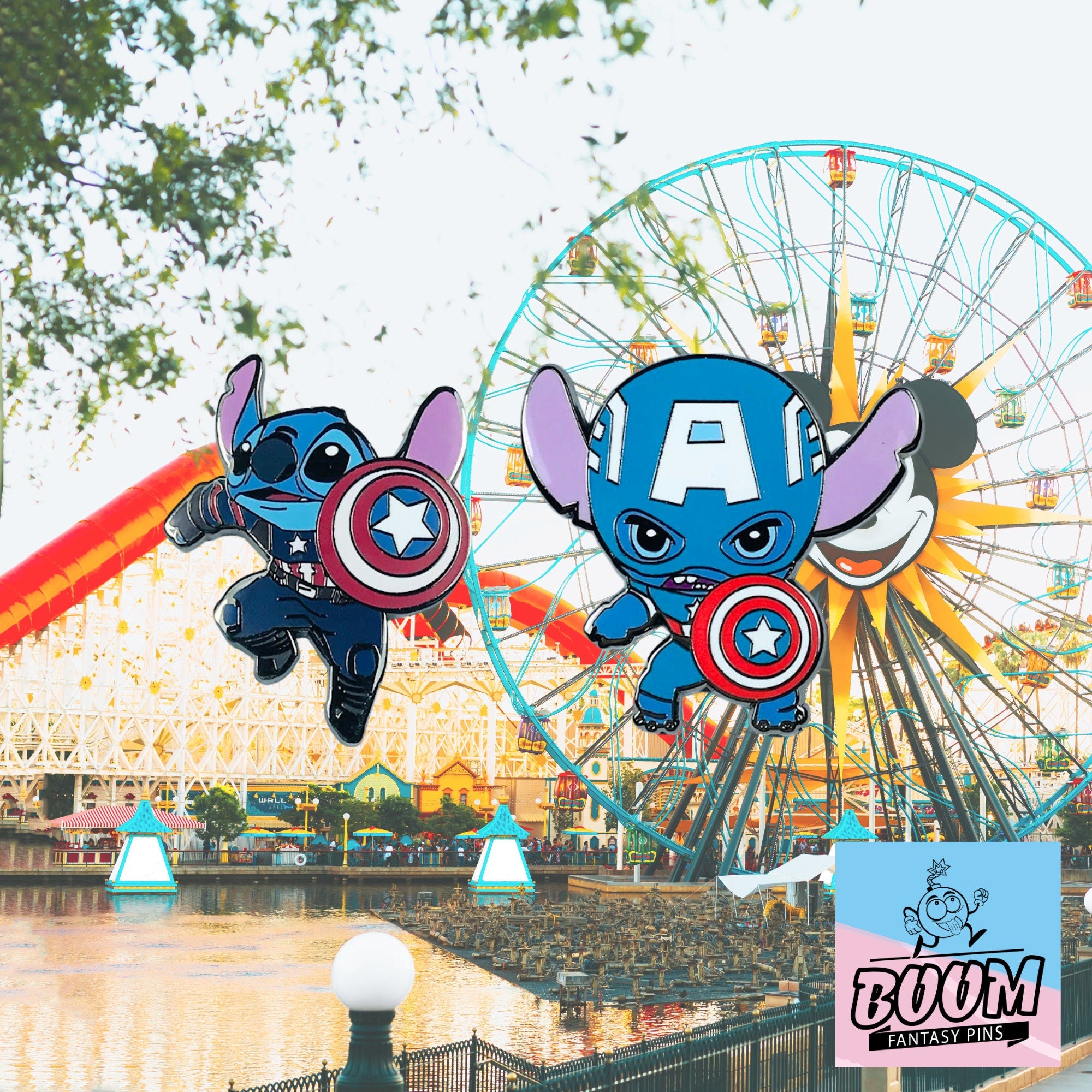 Pin – Stitch como el Capitán América de Lilo &amp; Stitch – Disney Fantasy