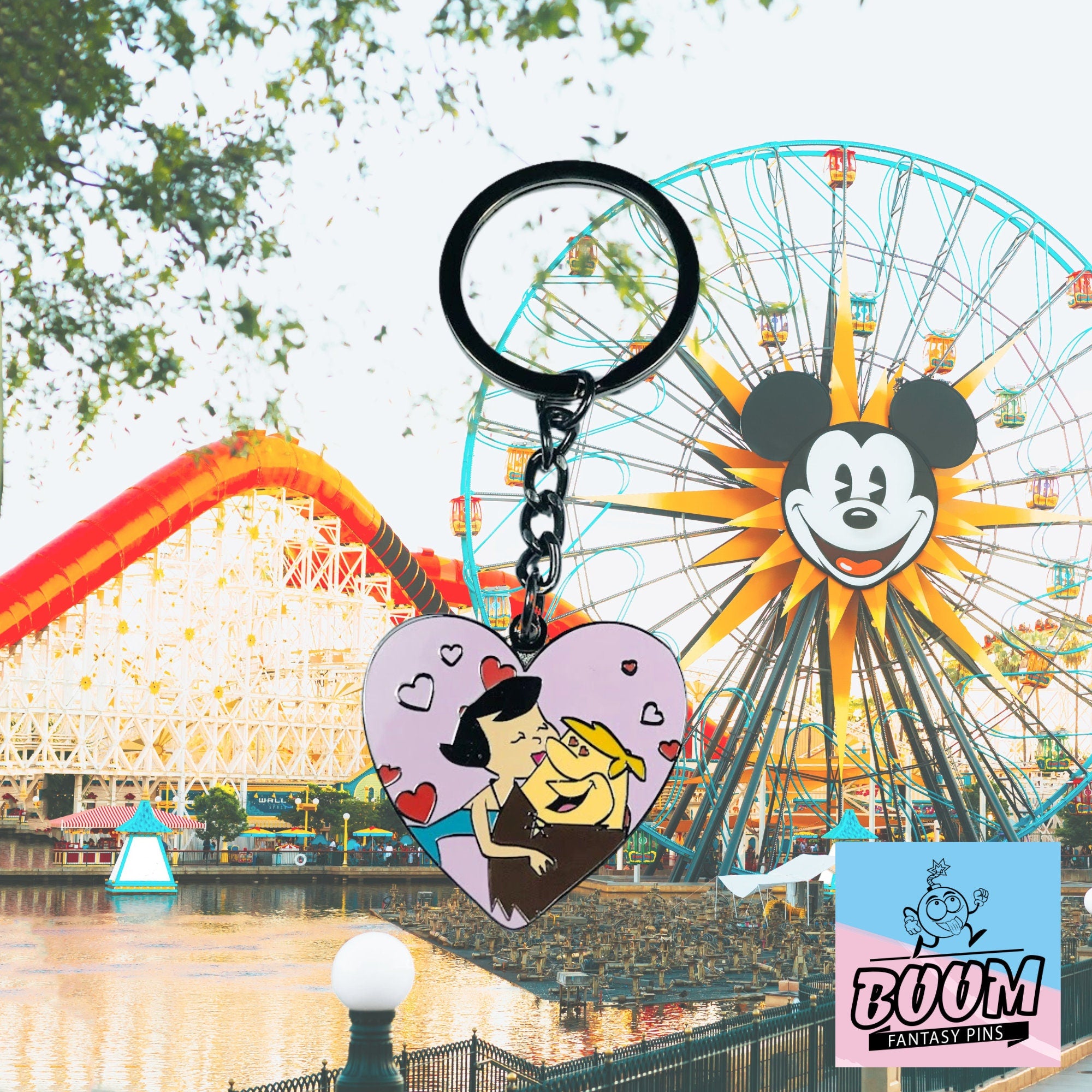 Porte-clés – Pablo et Betty des Pierrafeu – Disney Fantasy