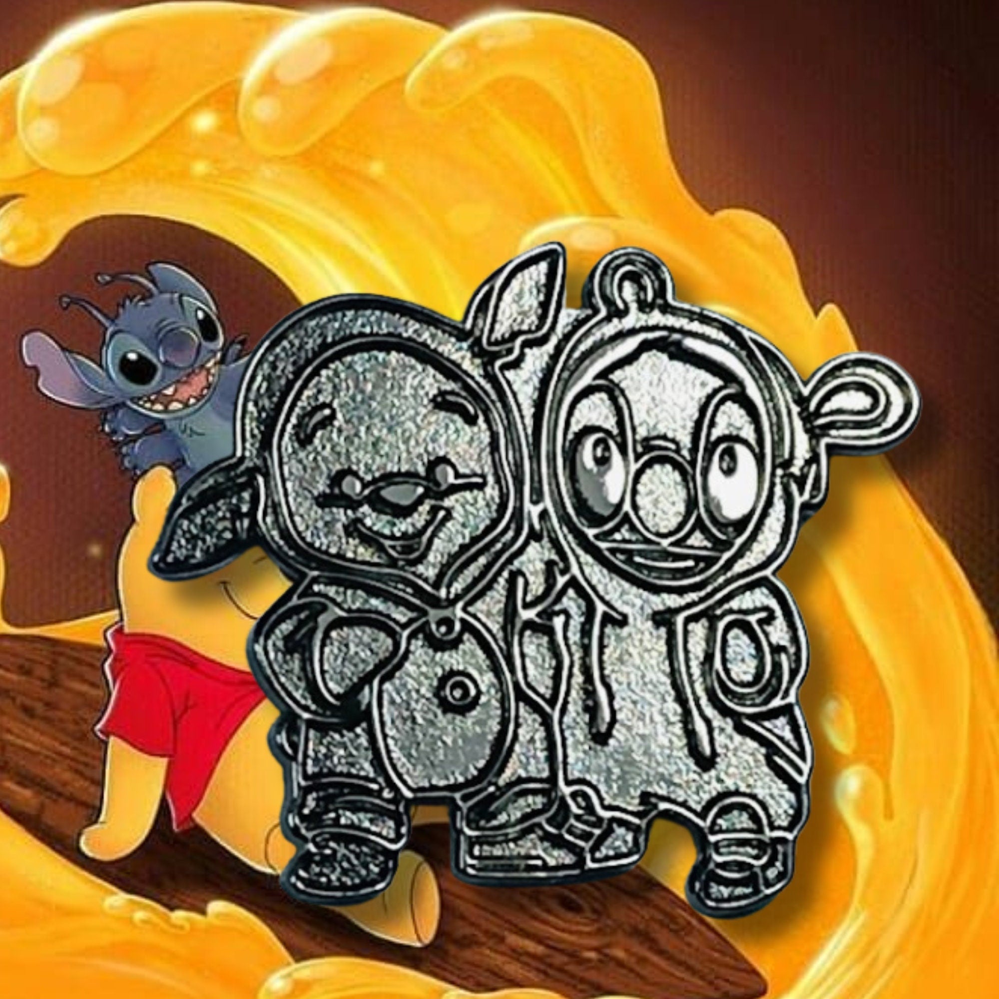 Prueba de pin - Winnie Pooh con Stitch de Lilo &amp; Stitch - Disney Fantasy