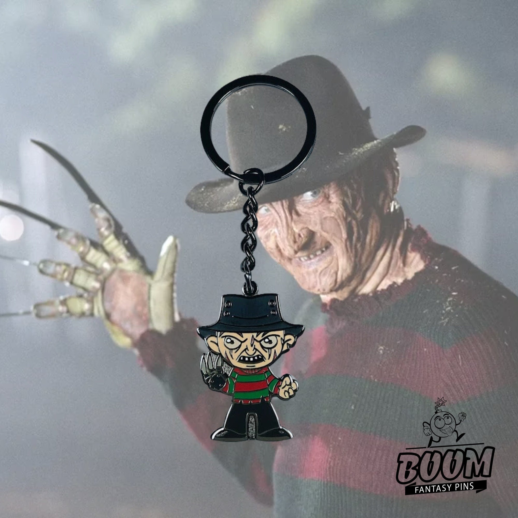 Porte-clés – Freddy Krueger du film « Les Griffes de la nuit » de Wes Craven – Franchise « Les Griffes de la nuit »