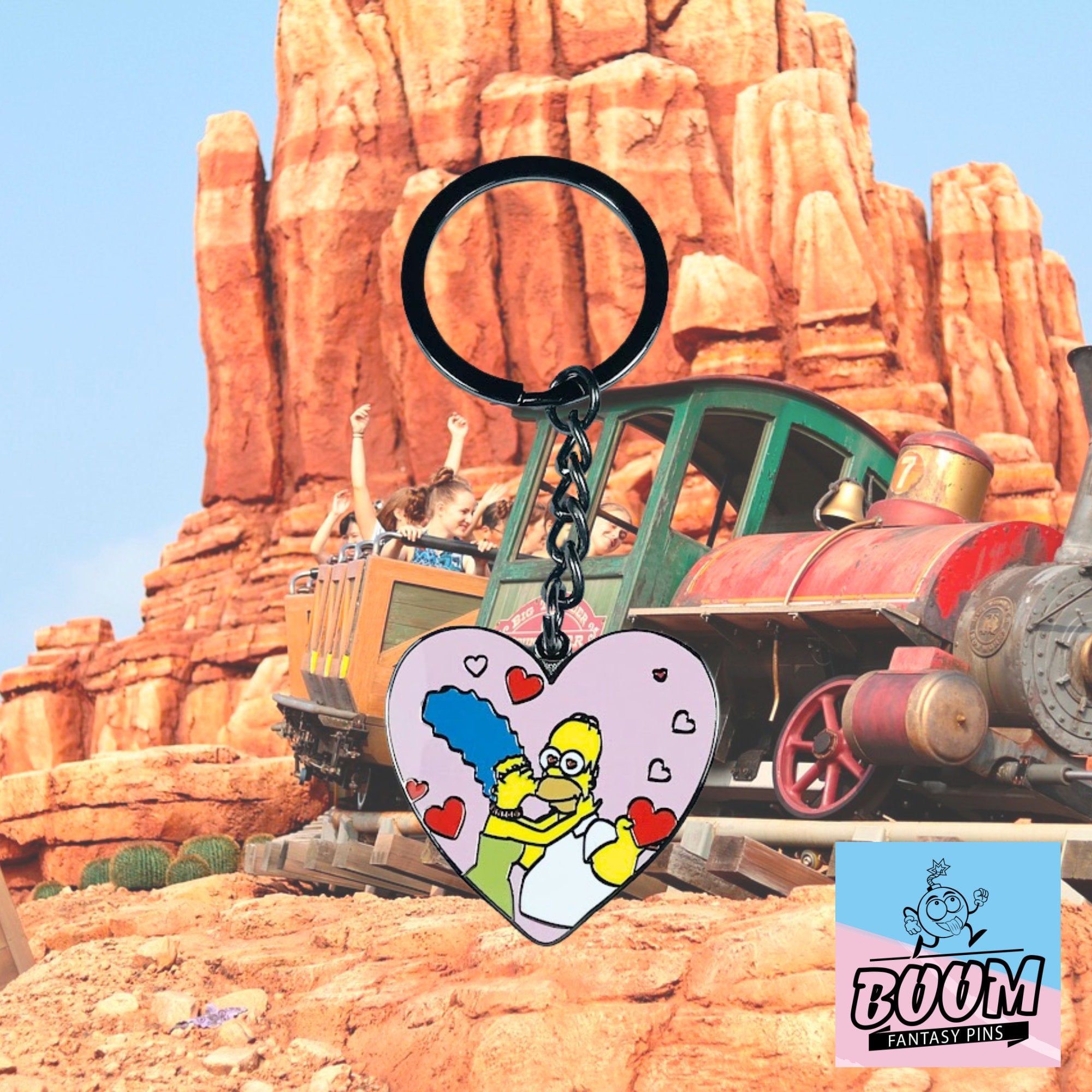 Llavero – Homer Simpson y Marge Simpson de Los Simpson – Disney Fantasy