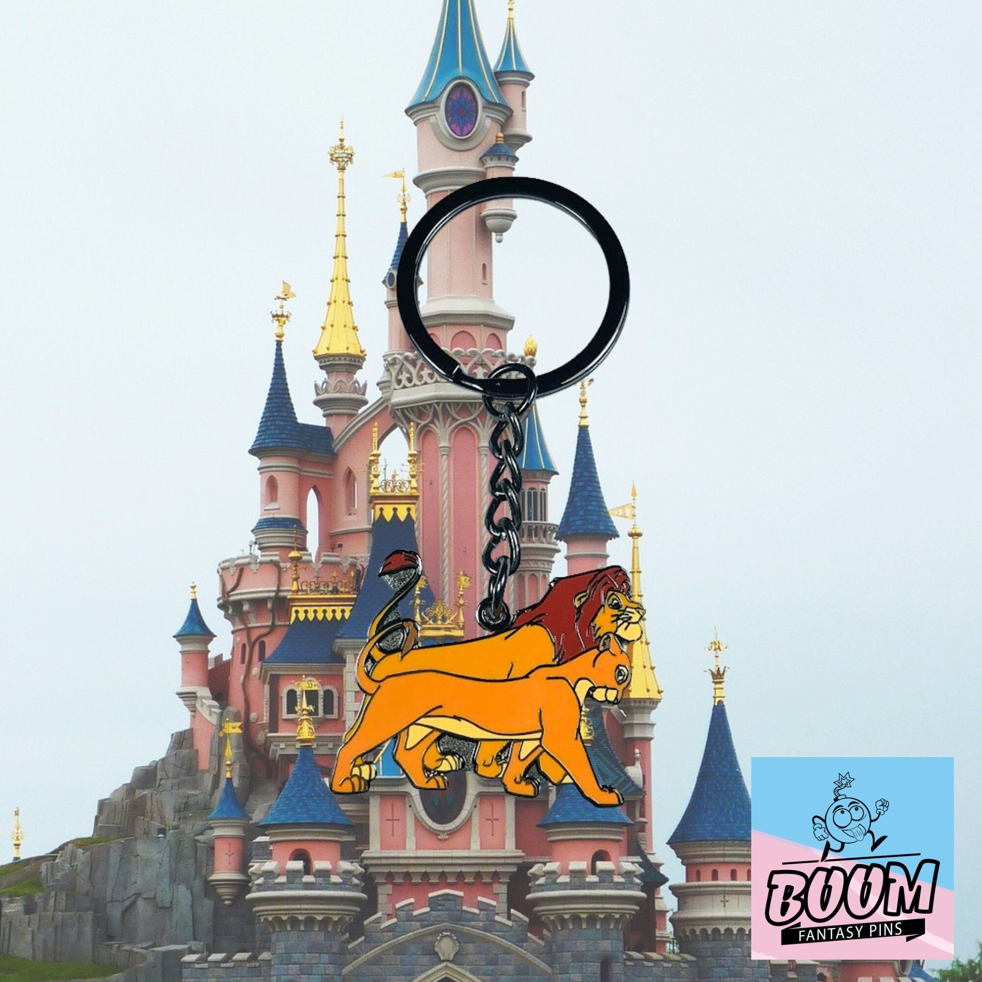 Porte-clés – Simba et Nala du Roi Lion – Disney Fantasy