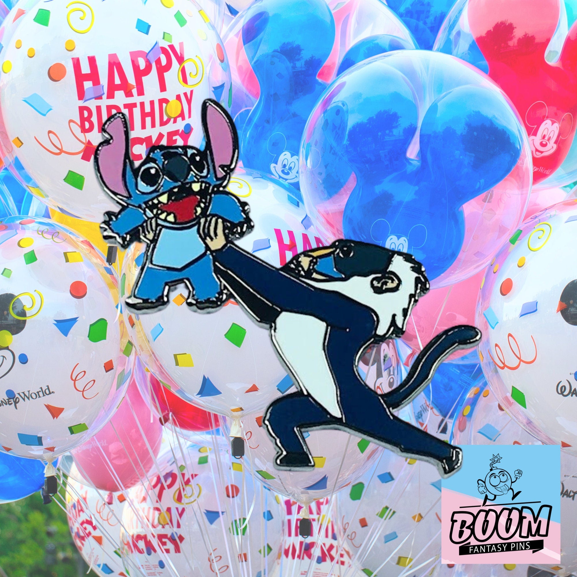 Pin's – Stitch de Lilo &amp; Stitch et Rafiki du Roi Lion – Disney Fantasy