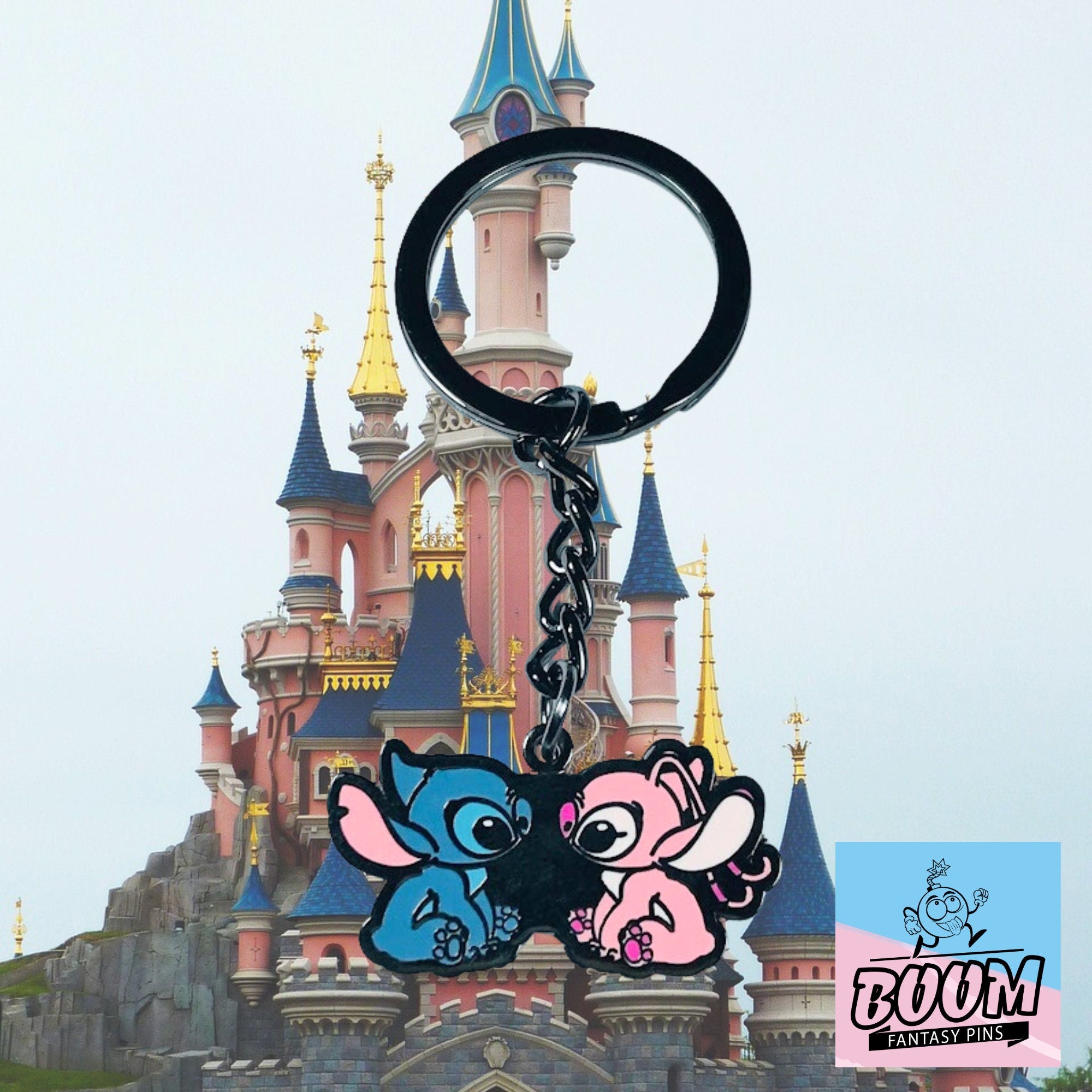 Llavero – Stitch y Ángel de Lilo &amp; Stitch – Disney Fantasy