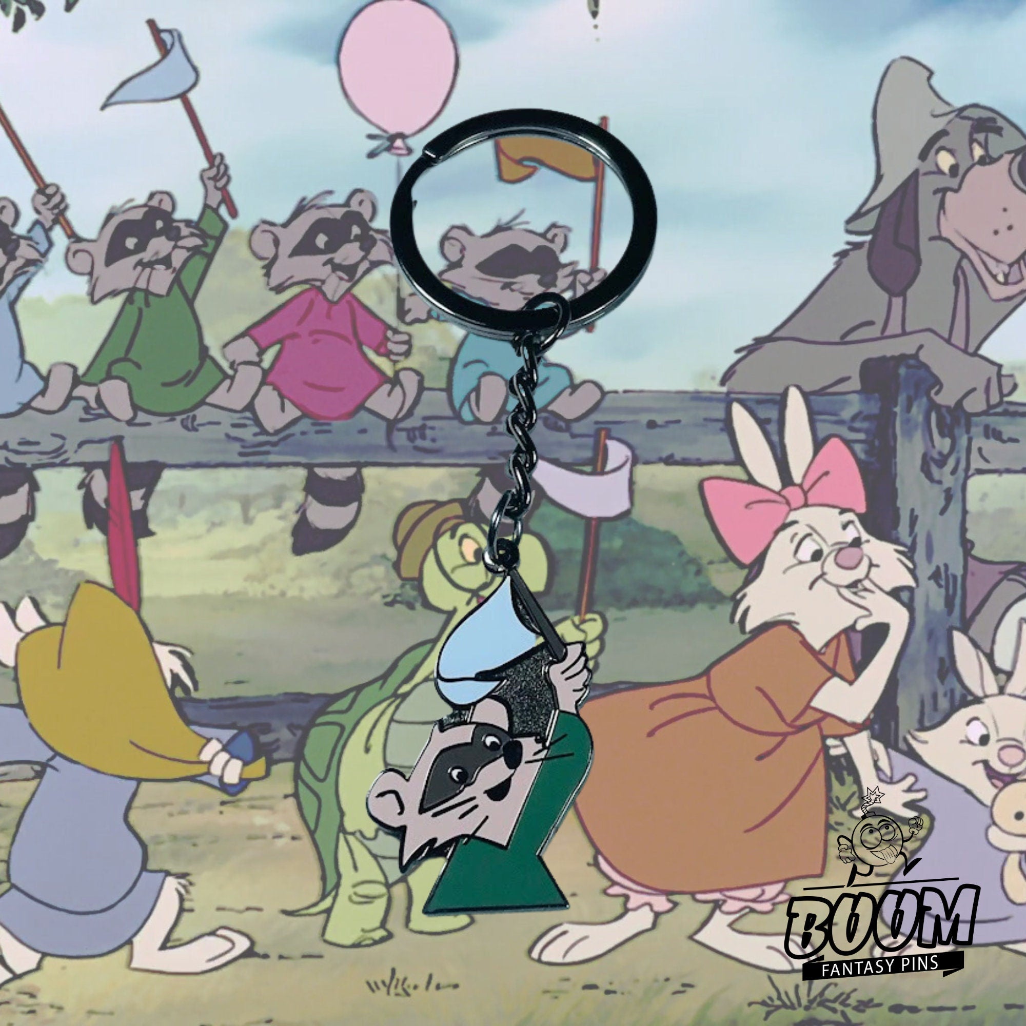 Llavero – Mapache Bandera Azul de Robin Hood – Disney Fantasy