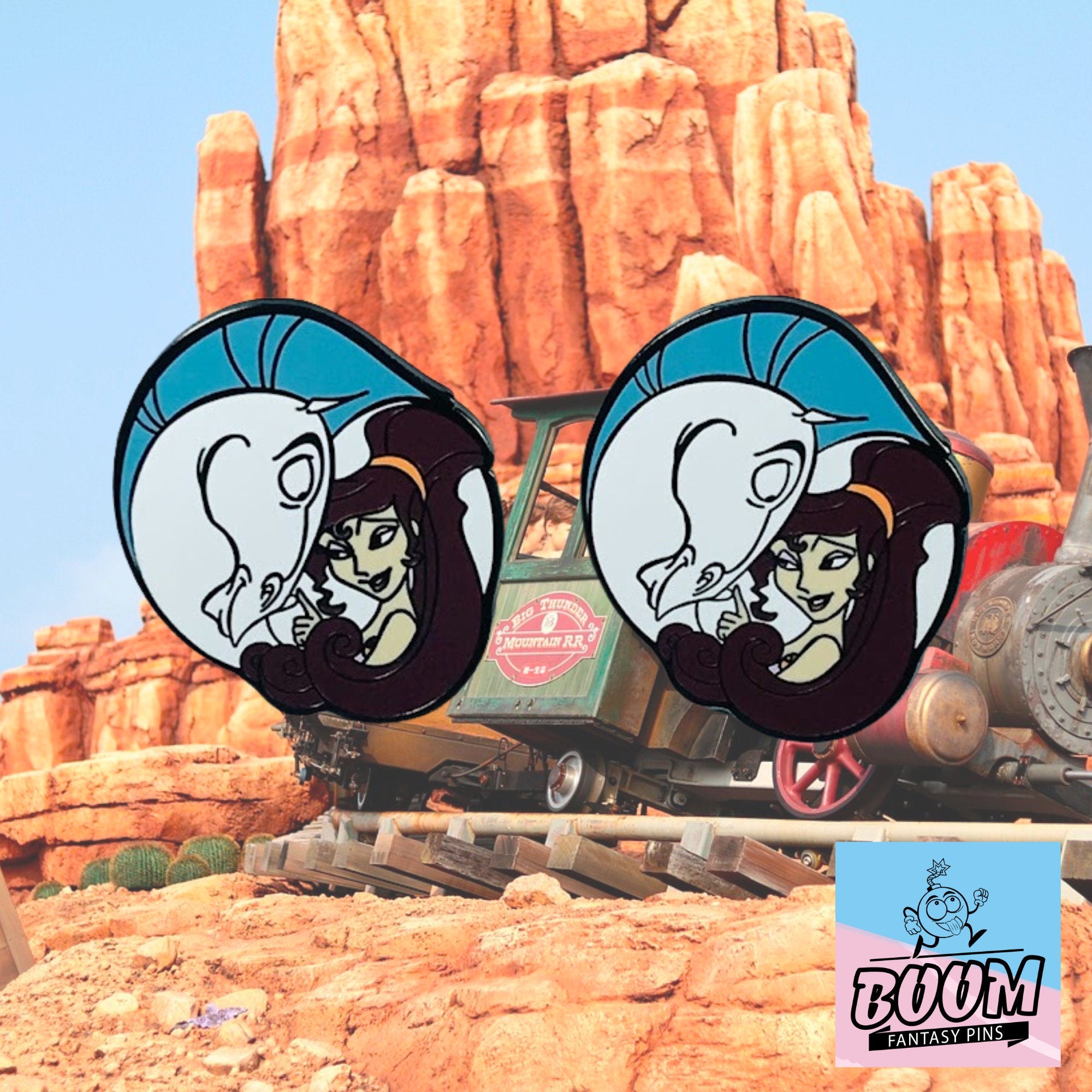 Boutons de manchette – Mégara et Pégase d'Hercule – Disney Fantasy