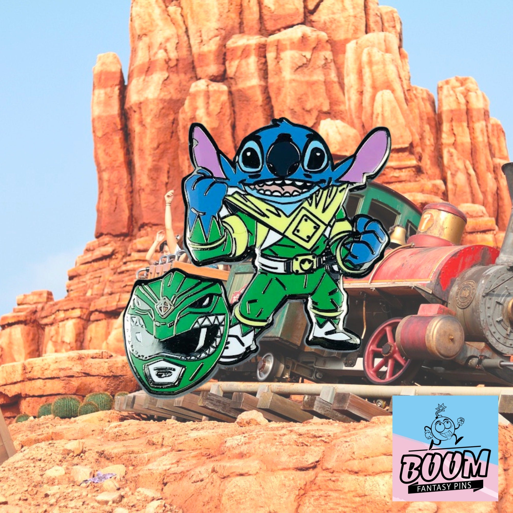 Pin - Stitch como el Ranger Verde de Lilo y Stitch - Disney Fantasy