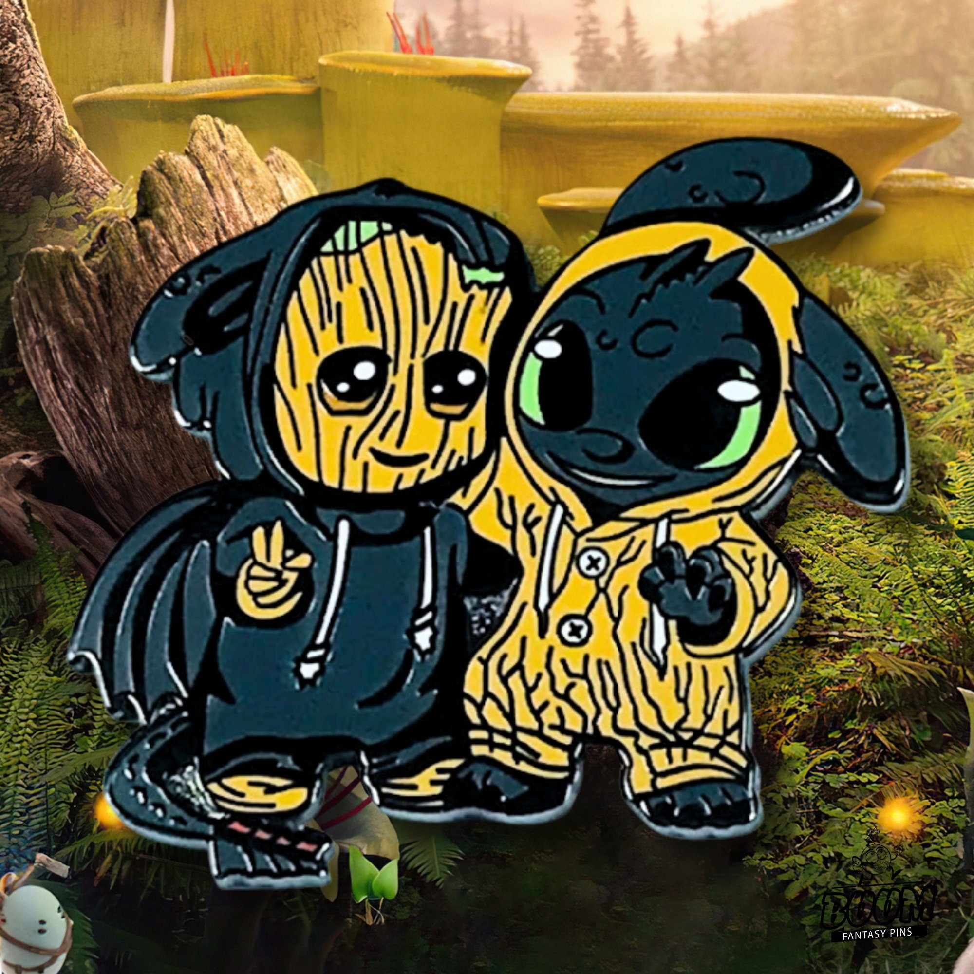 Pin's – Krokmou (Dragons) et Groot (Les Gardiens de la Galaxie) – Disney Fantasy