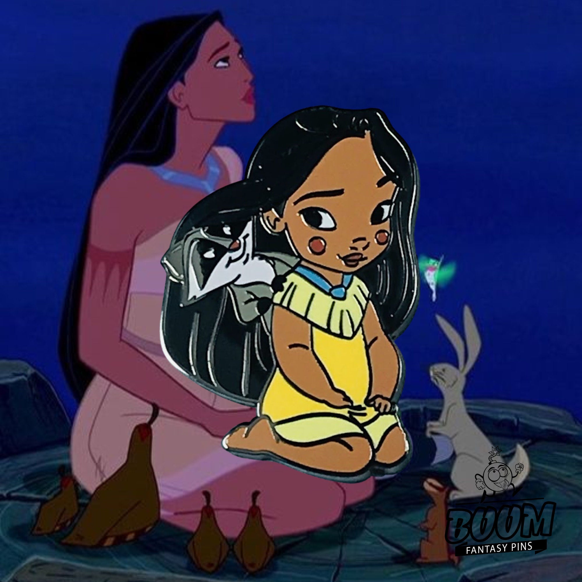 Pin – Bebé Pocahontas y Meeko de Pocahontas – Disney Fantasy