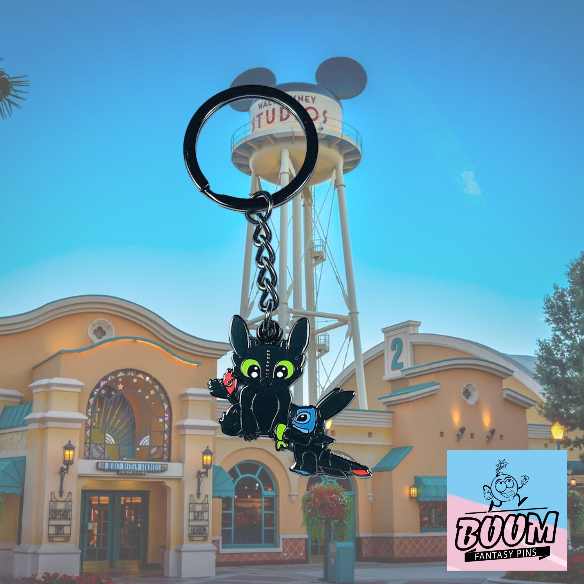 Llavero – Experimento 626 Stitch de Lilo &amp; Stitch y Desdentao de Cómo entrenar a tu dragón – Disney Fantasy