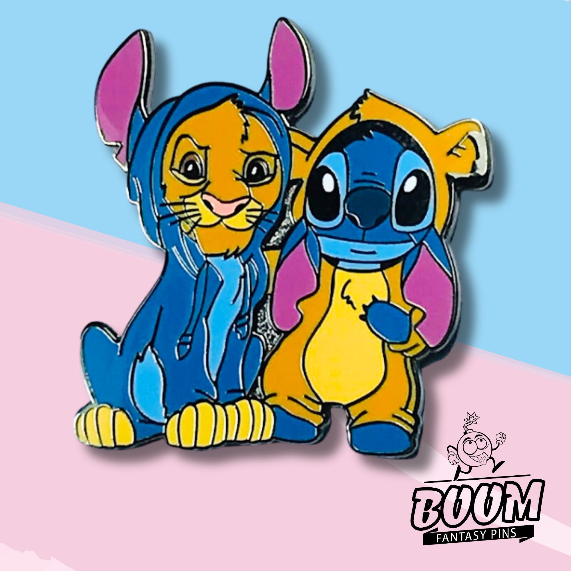 Pin – Simba de El Rey León y Stitch de Lilo &amp; Stitch – Disney Fantasy