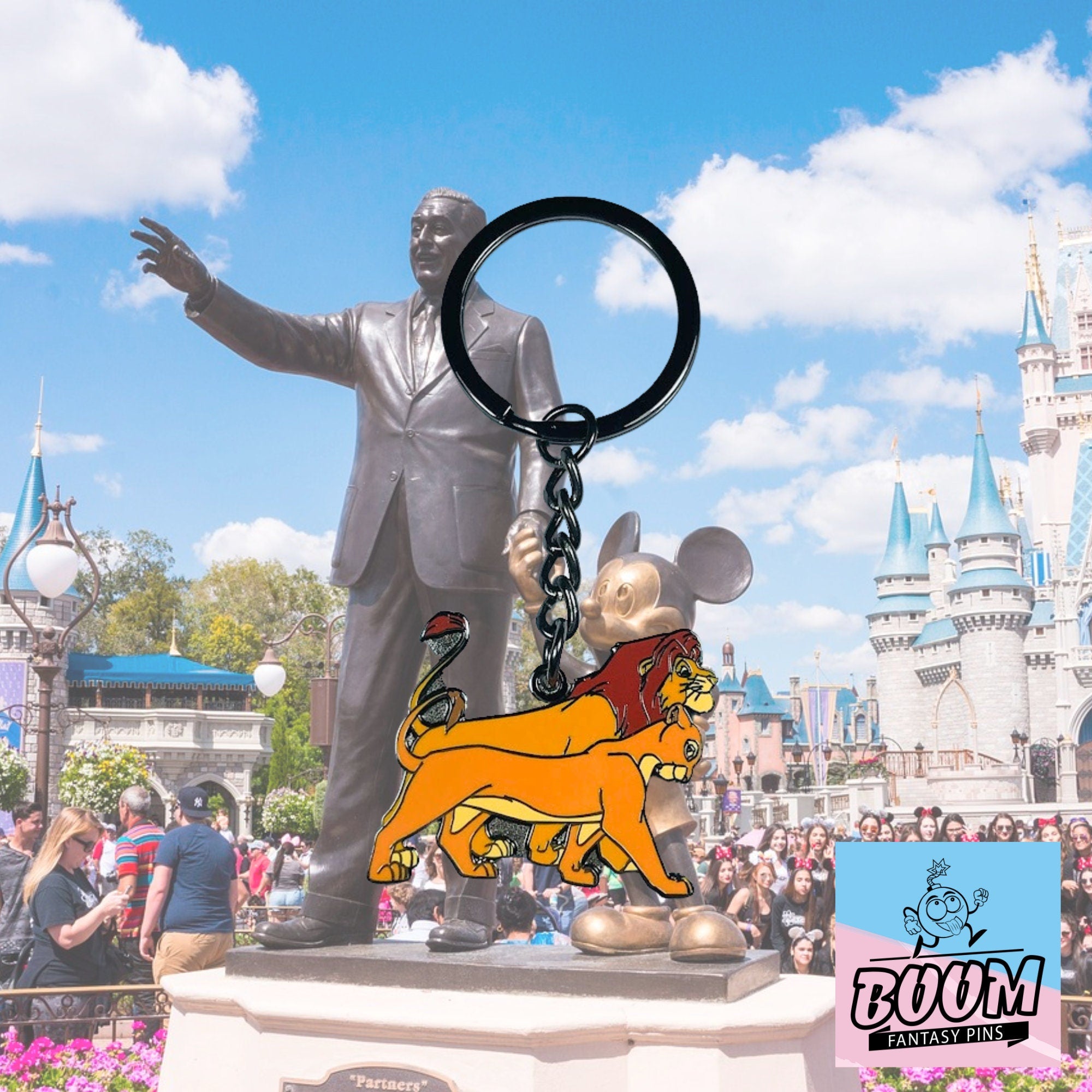 Porte-clés – Simba et Nala du Roi Lion – Disney Fantasy