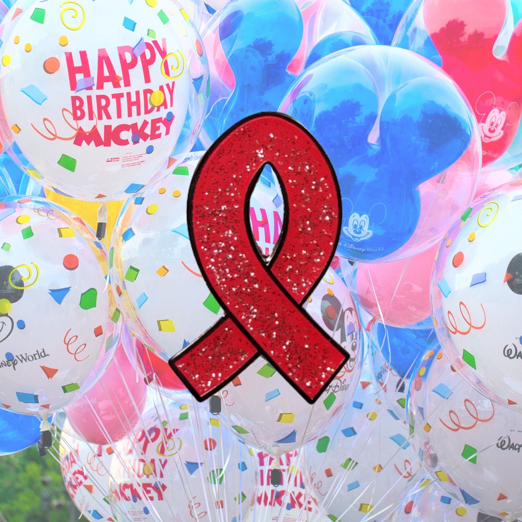 Pin – Corbata roja de concienciación de la Campaña de Concientización – Disney Fantasy