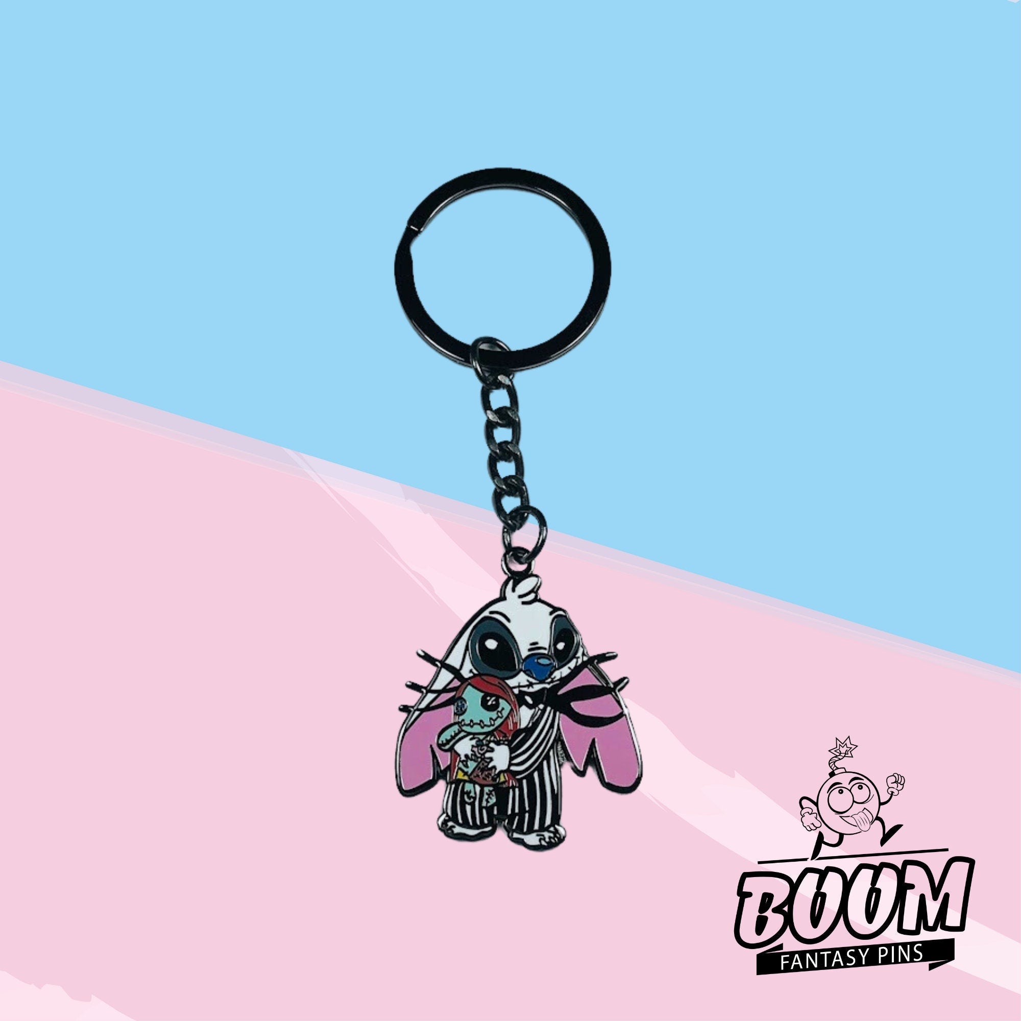 Keychain – Stitch from Lilo & Stitch and Jack Skellington from The Nightmare Before Christmas – Disney Fantasy