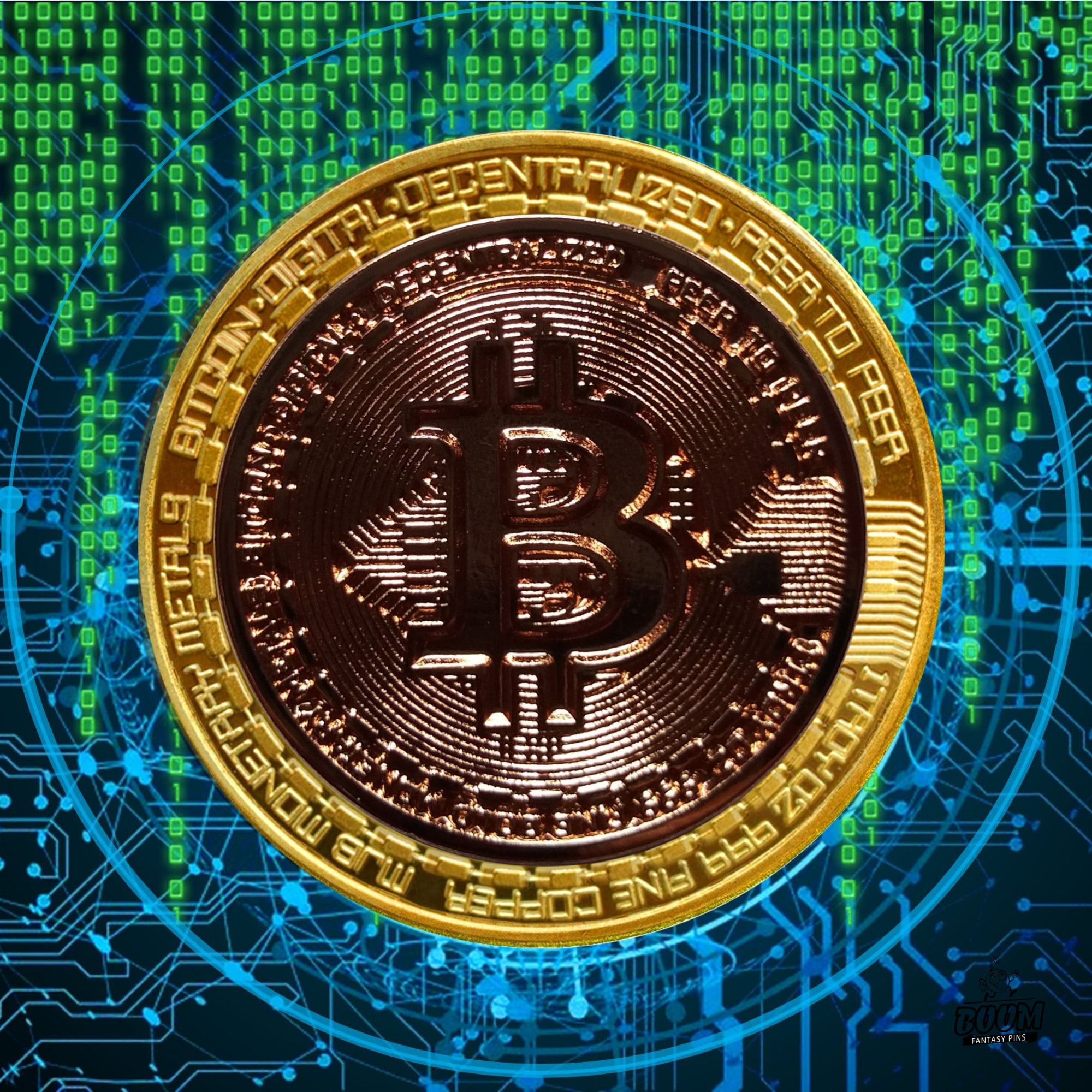 Pin – Bitcoin del Protocolo de Criptomonedas – Moneda Digital Blockchain