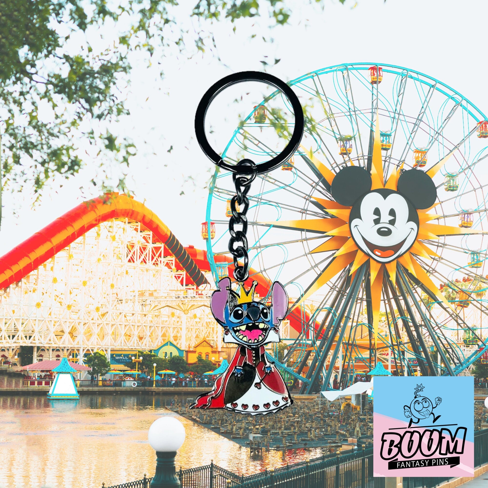 Llavero – Experimento 626 Stitch como Reina de Corazones de Lilo &amp; Stitch – Disney Fantasy