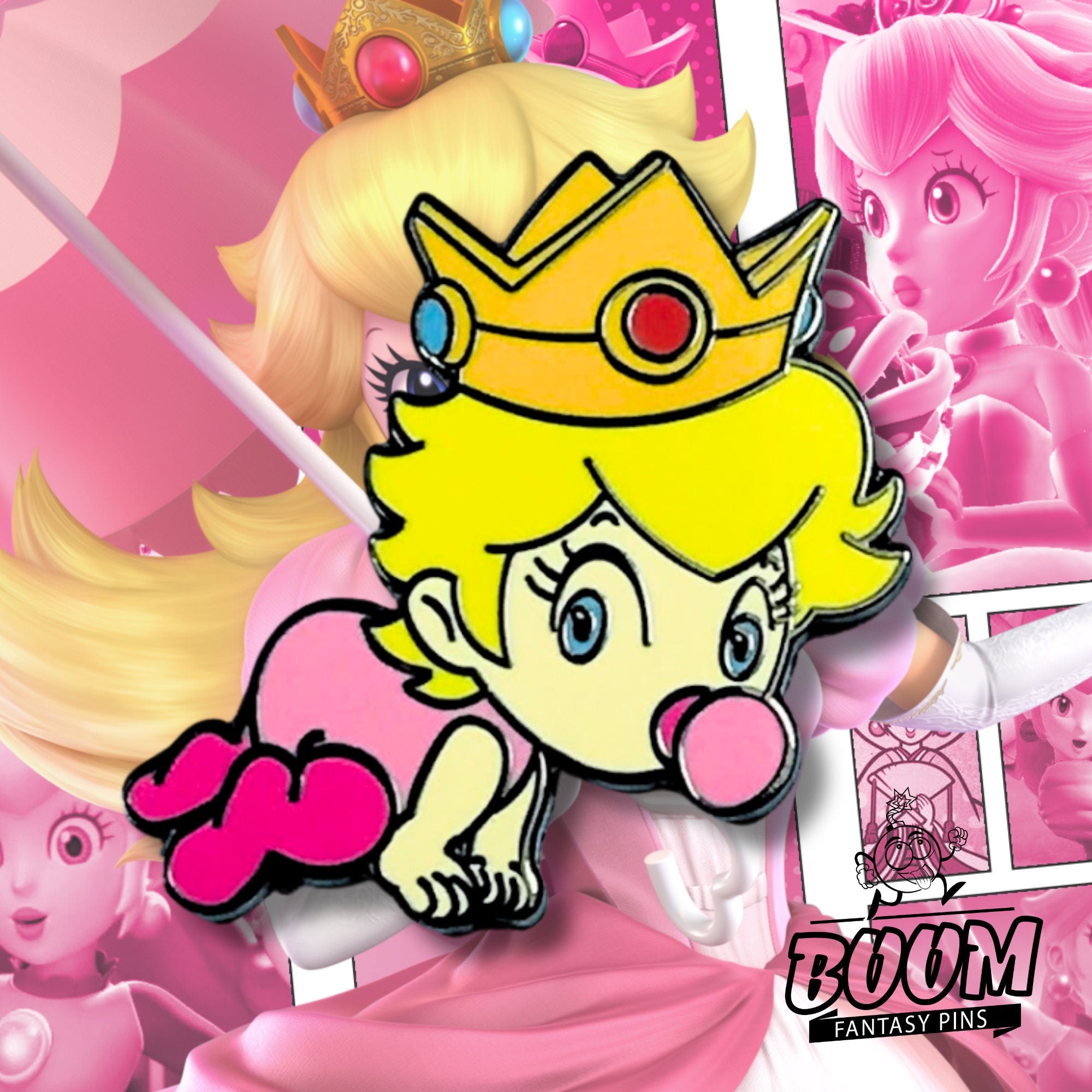 Pin – Princesa Peach de Mario Bros. Reino Champiñón – Disney Fantasy