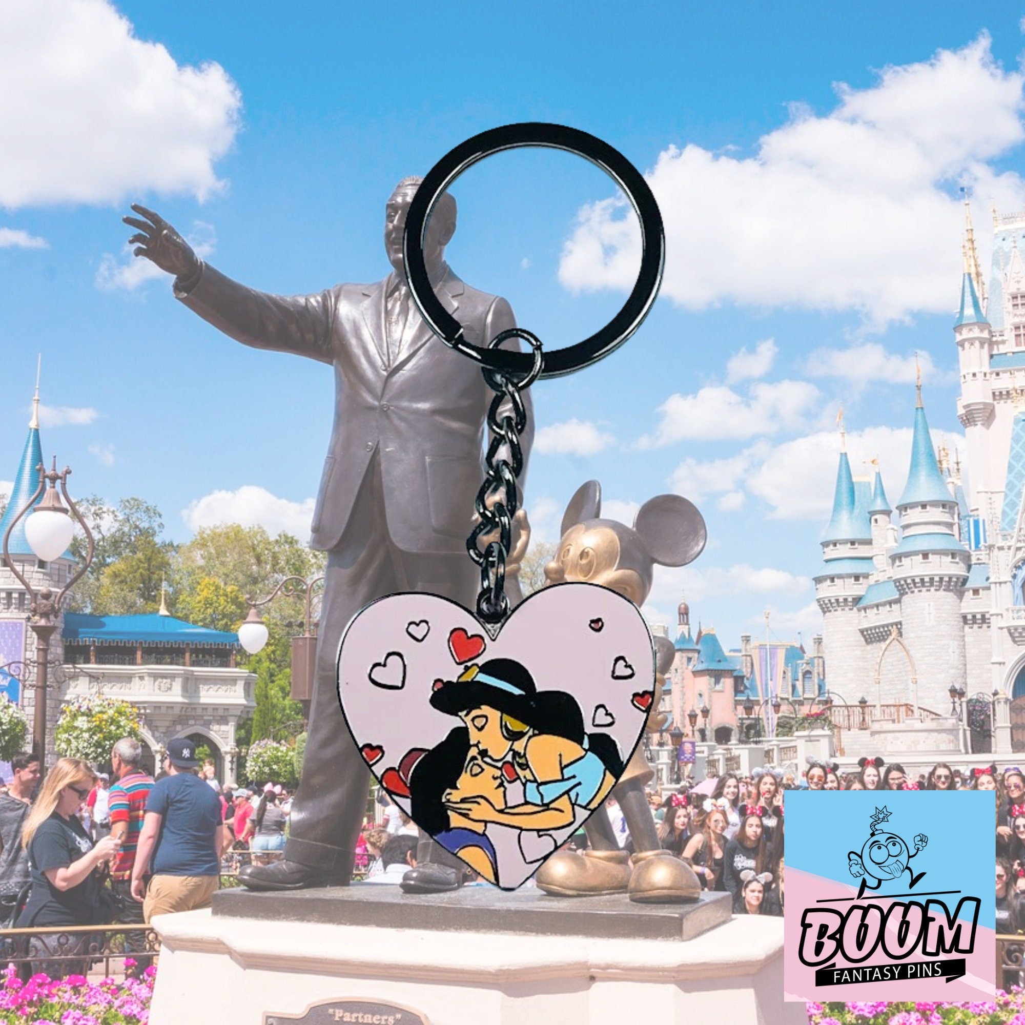 Llavero – Aladdin y la Princesa Jasmine de Aladdin – Disney Fantasy