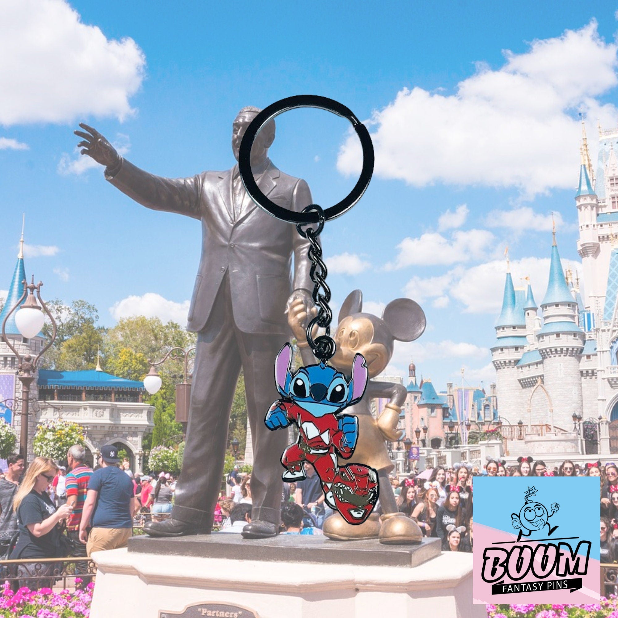 Llavero – Experimento 626 Stitch como Ranger Rojo de Lilo &amp; Stitch – Disney Fantasy