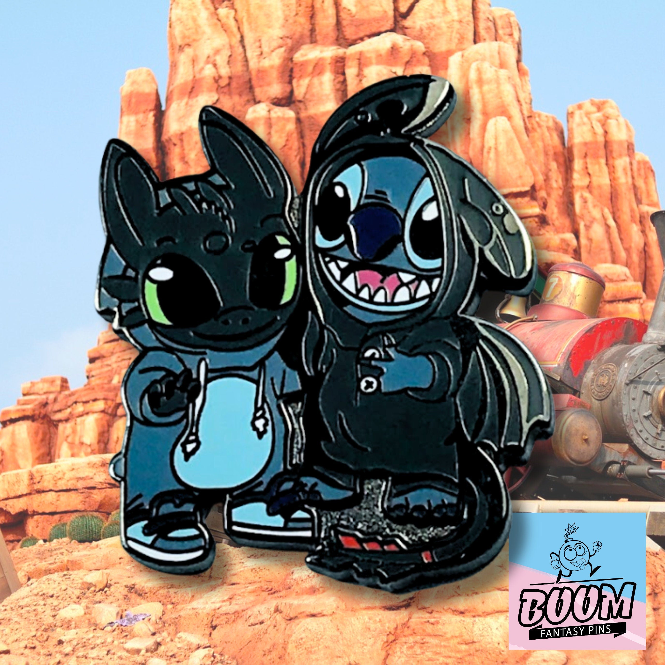 Épingle – Stitch de Lilo et Stitch et Krokmou de Dragons – Disney Fantasy