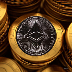 Épinglette – Logo de la cryptomonnaie Ethereum issu de la technologie blockchain – Objets de collection crypto