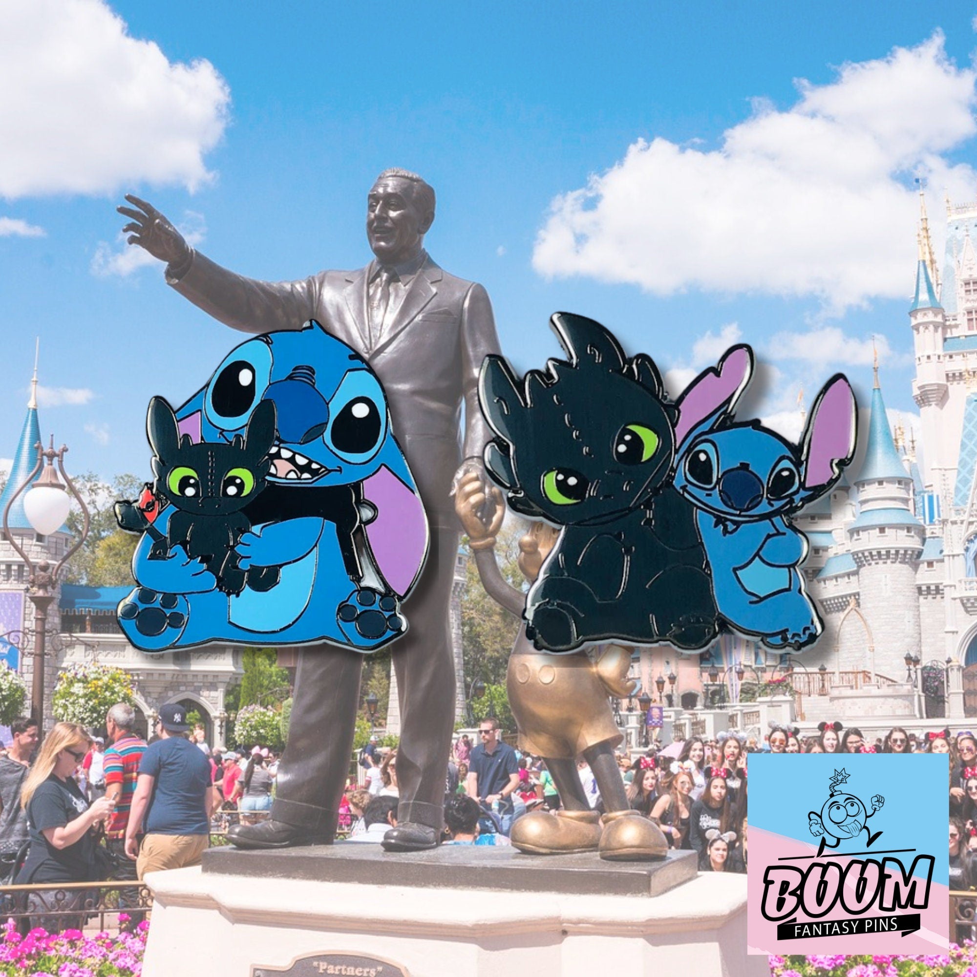Pin – Stitch de Lilo &amp; Stitch y Desdentao de Cómo entrenar a tu dragón – Disney Fantasy