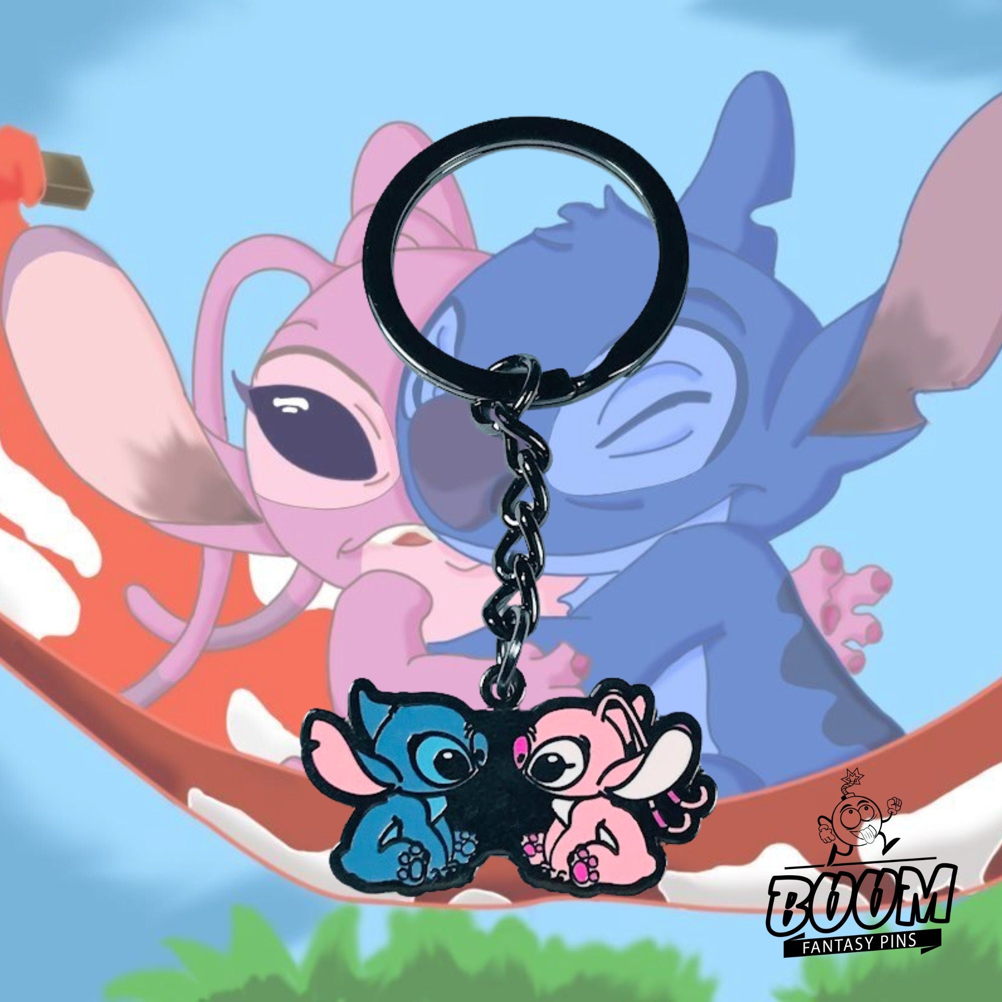 Llavero – Stitch y Ángel de Lilo &amp; Stitch – Disney Fantasy