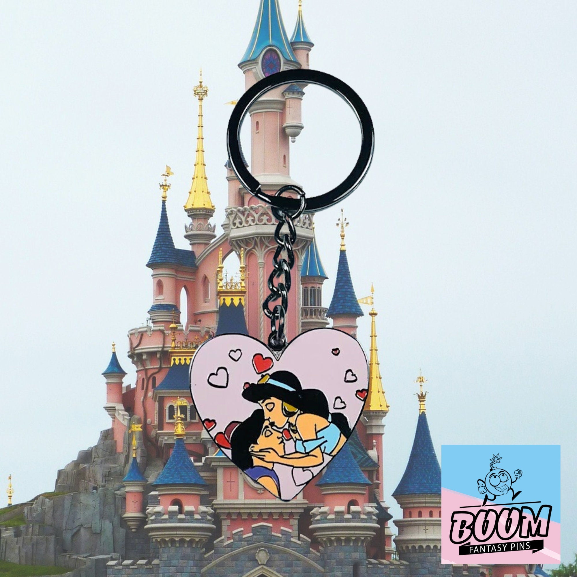 Llavero – Aladdin y la Princesa Jasmine de Aladdin – Disney Fantasy