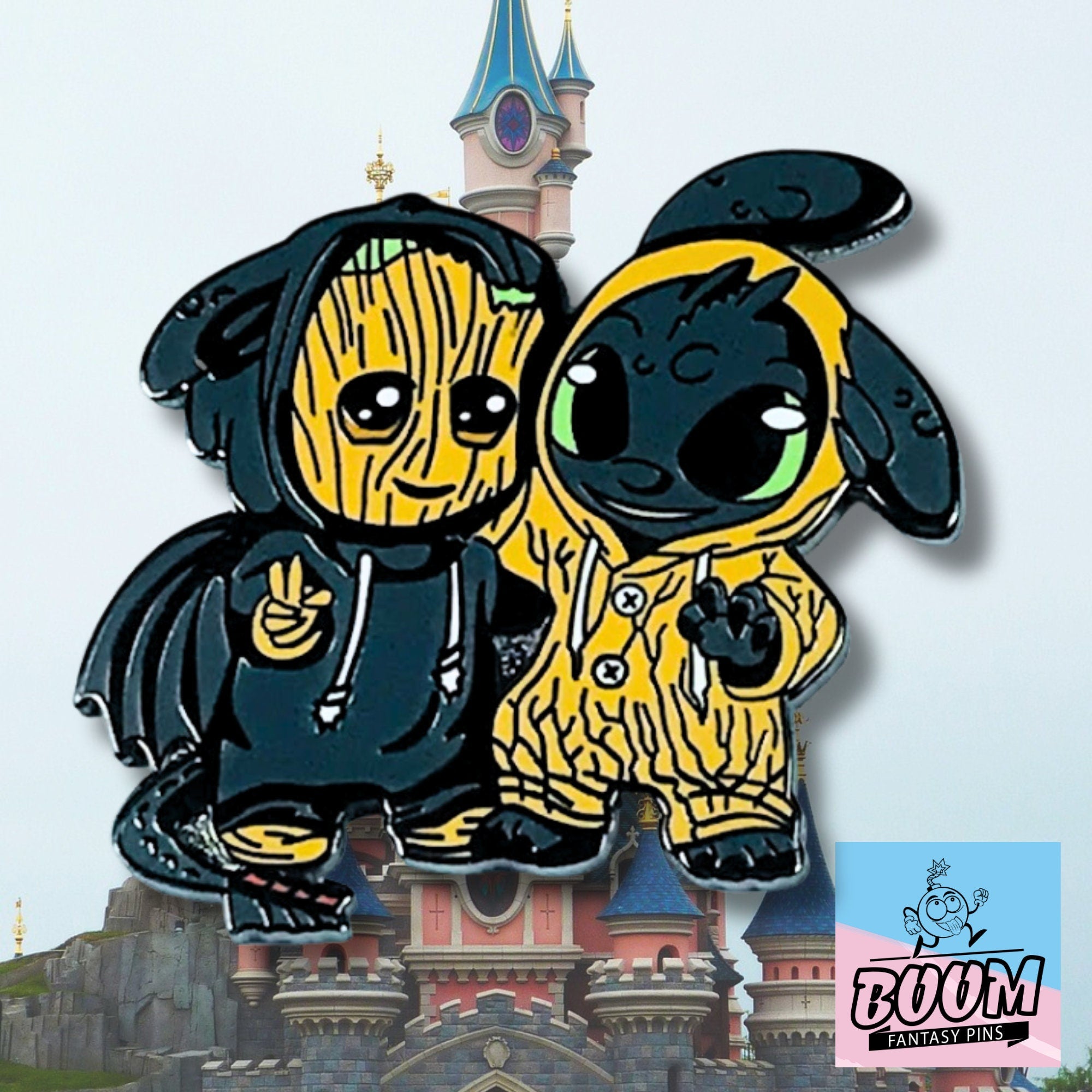 Pin's – Krokmou (Dragons) et Groot (Les Gardiens de la Galaxie) – Disney Fantasy