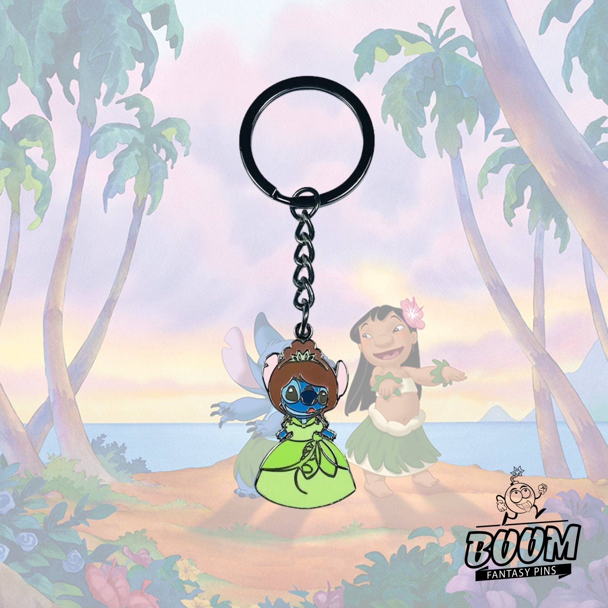 Keychain – Experiment 626 Stitch as Tiana from Lilo & Stitch – Disney Fantasy