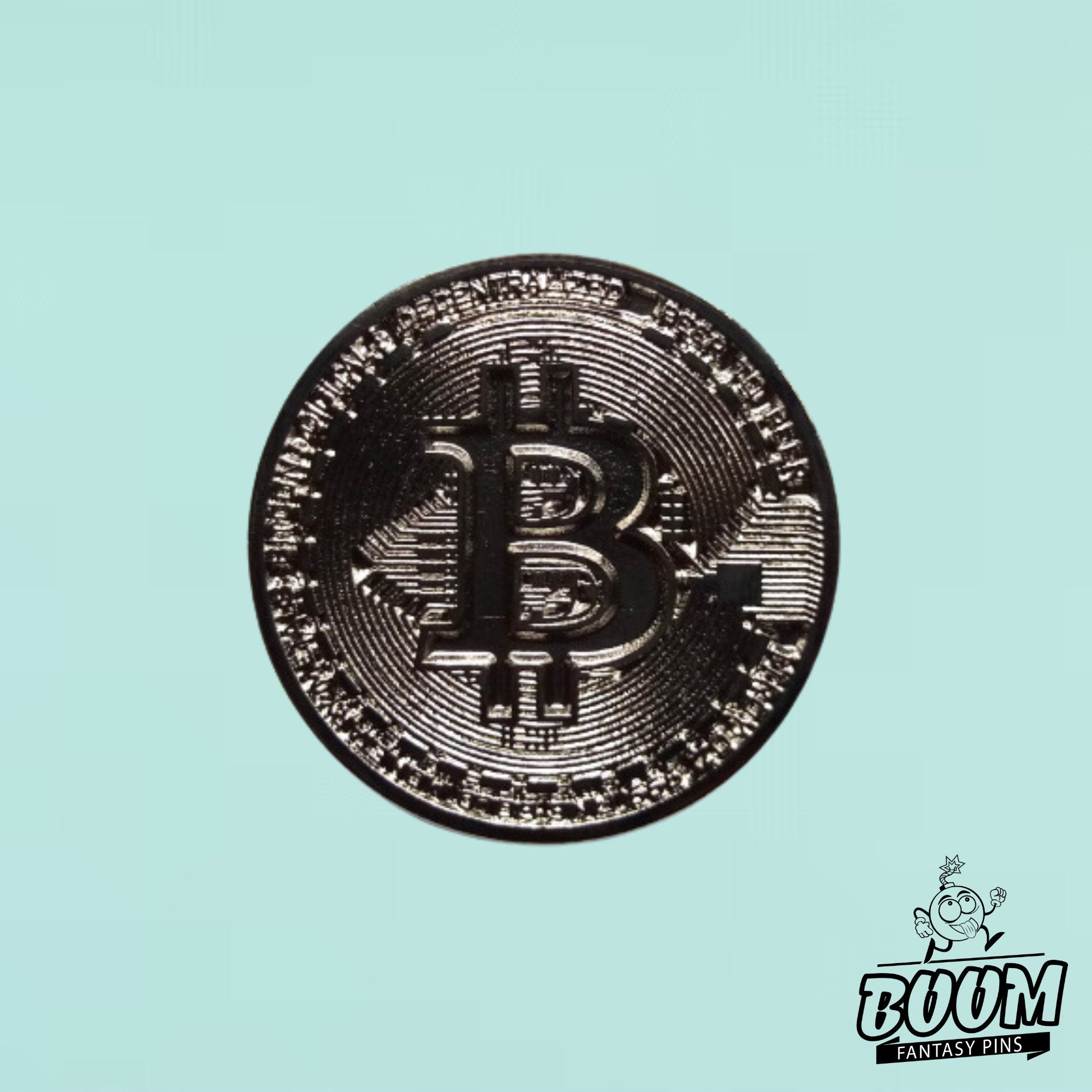 Pin – Protocolo Bitcoin de Criptomoneda – Moneda Digital Bitcoin Coleccionable