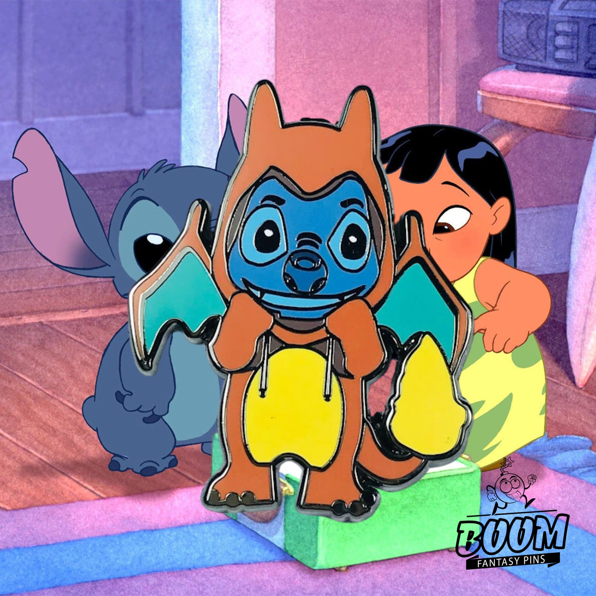 Pin – Experimento 626 de Lilo y Stitch como Charizard – Disney Fantasy