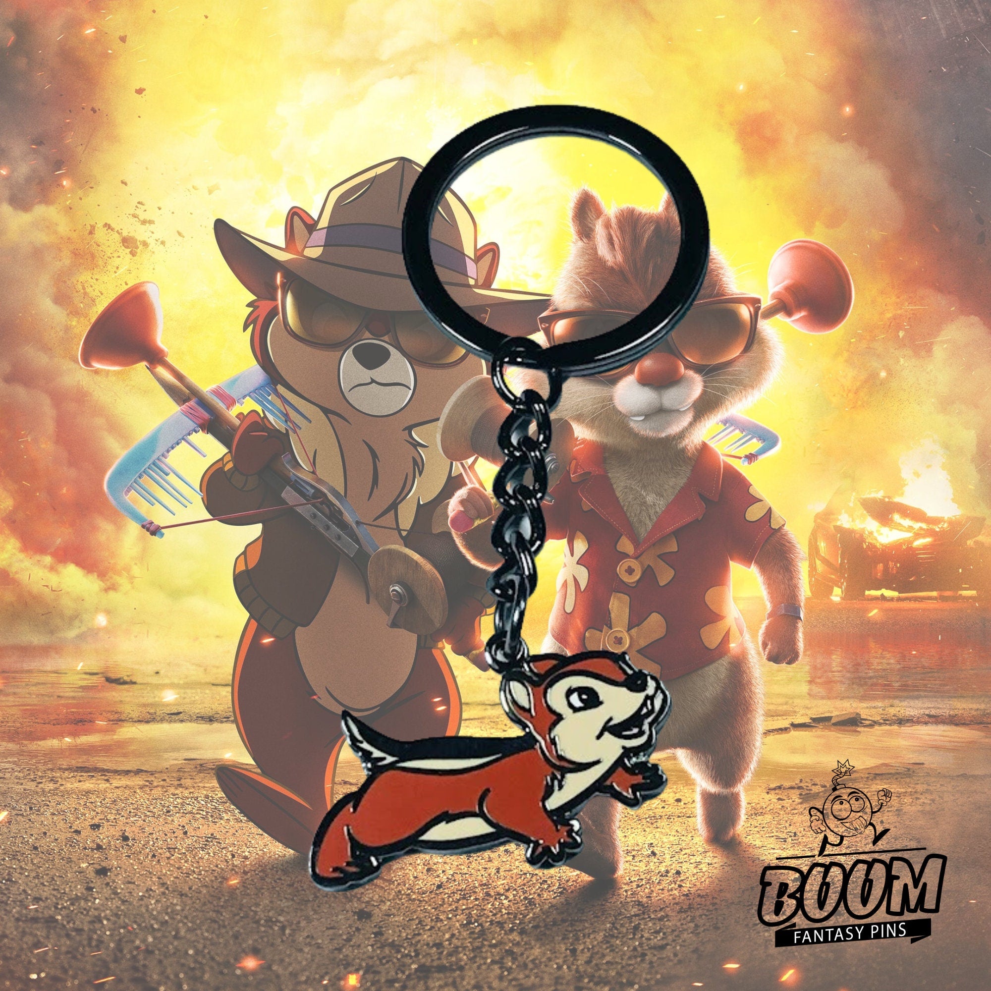 Llavero – Chip y Dale de Bambi – Disney Fantasy