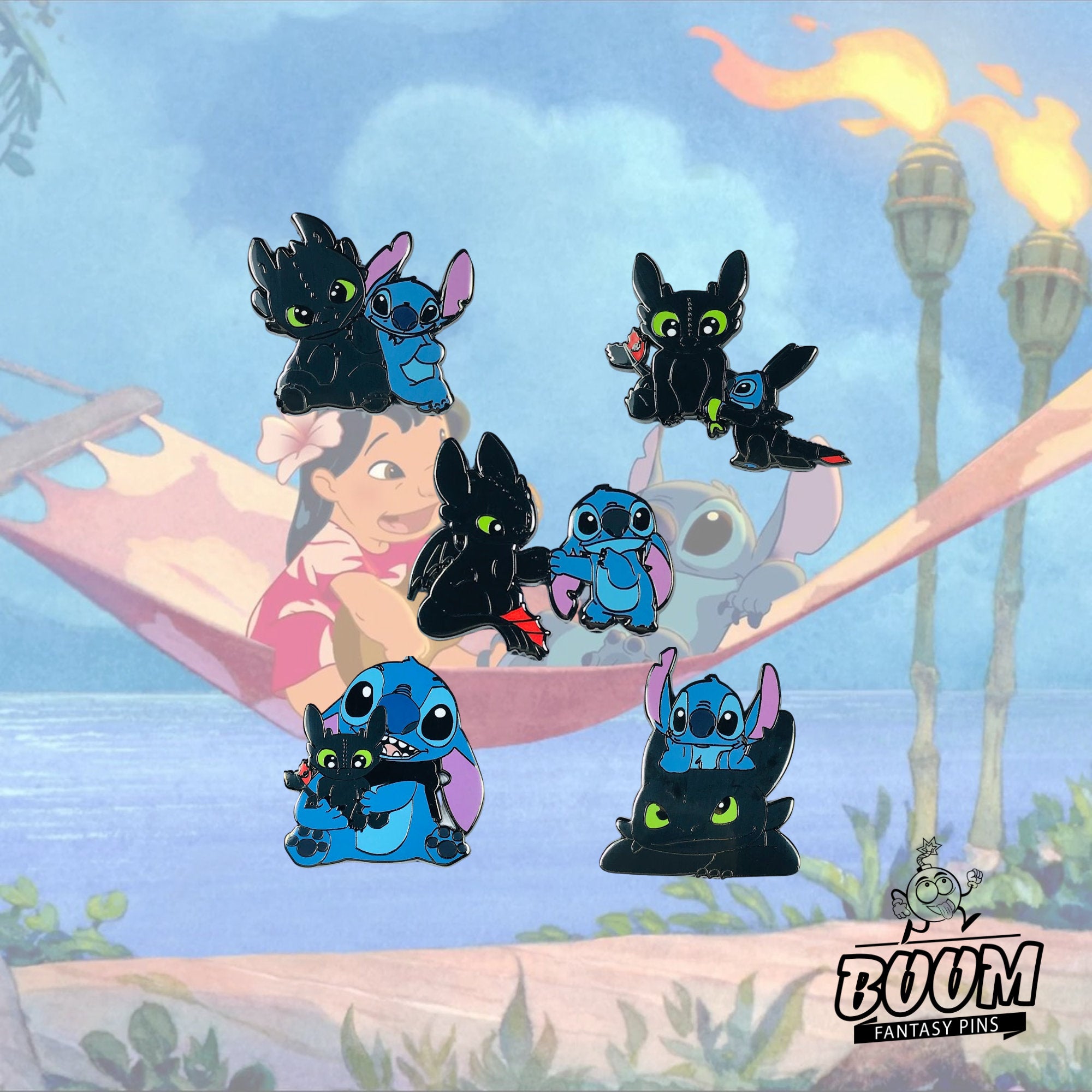 Pin – Stitch y Desdentao de Lilo y Stitch – Disney Fantasy