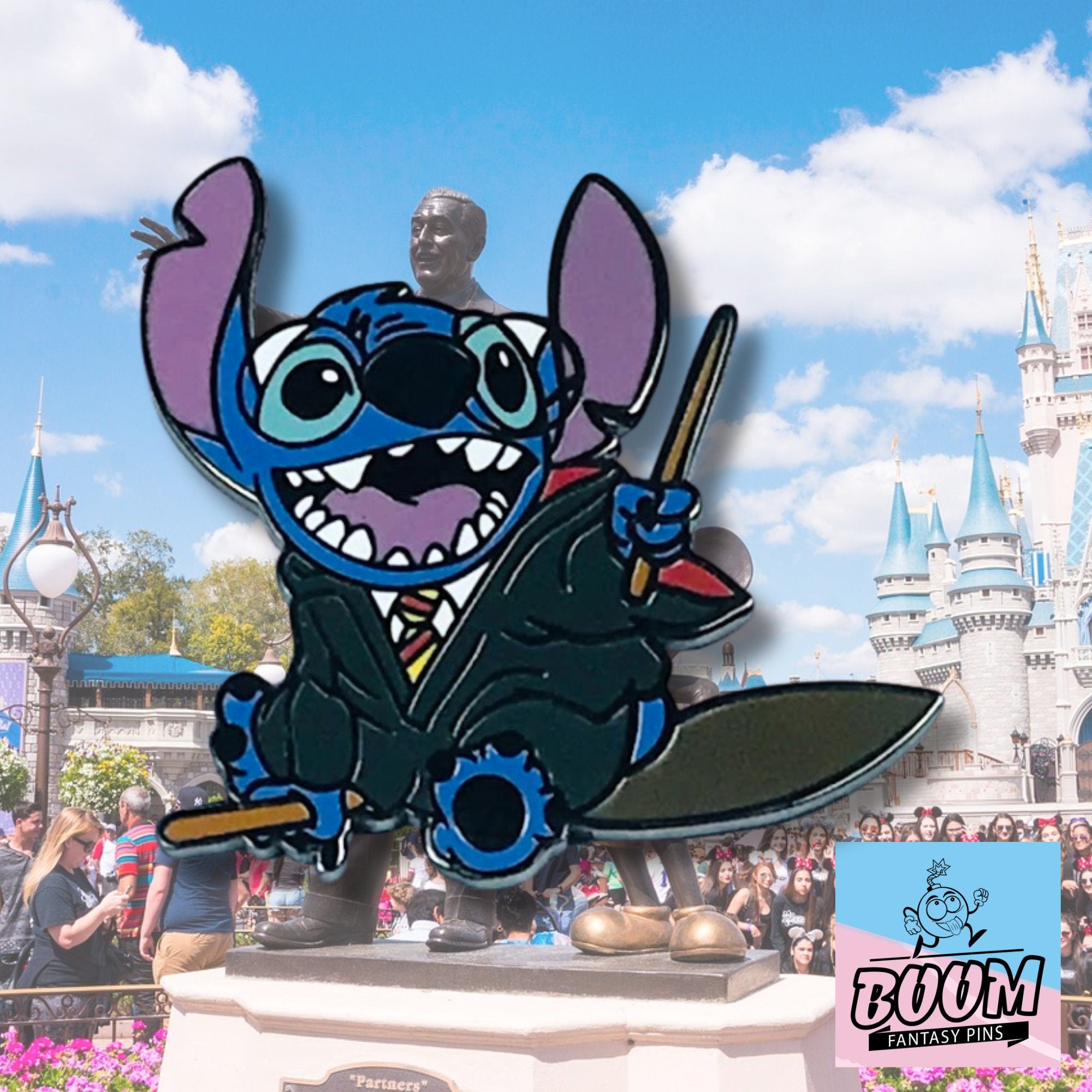 Pin – Stitch de Lilo y Stitch Disney Fantasy – Traje de mago de Harry Potter