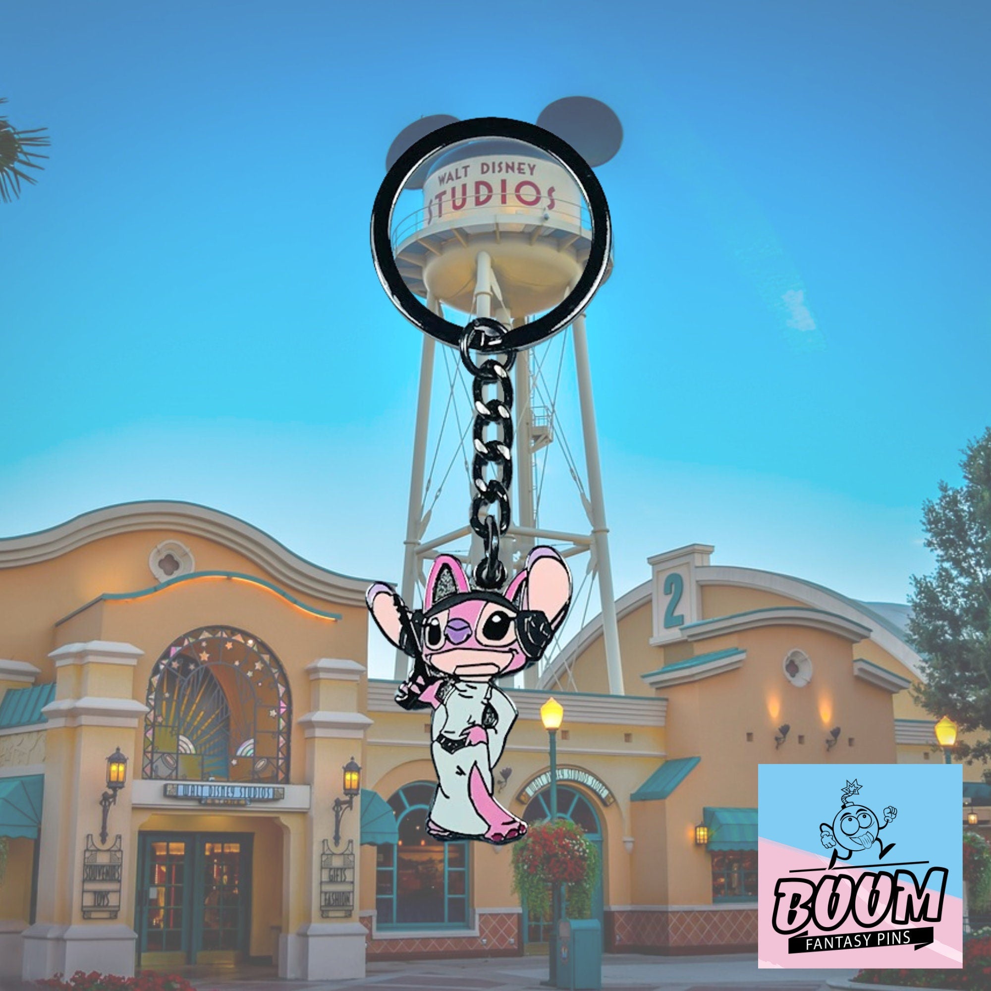 Llavero – Ángel como Leia Organa de Lilo y Stitch – Disney Fantasy