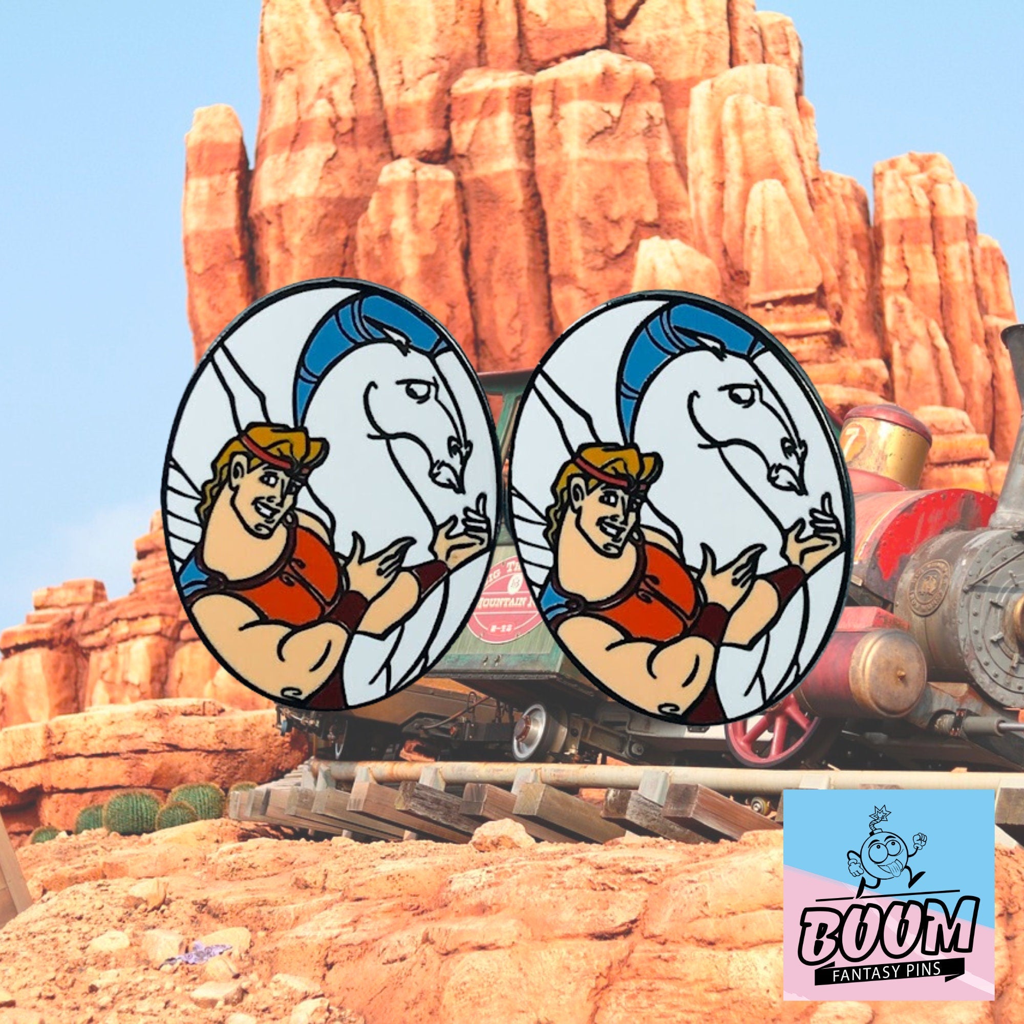 Boutons de manchette – Hercule et Pégase du film Hercule – Disney Fantasy