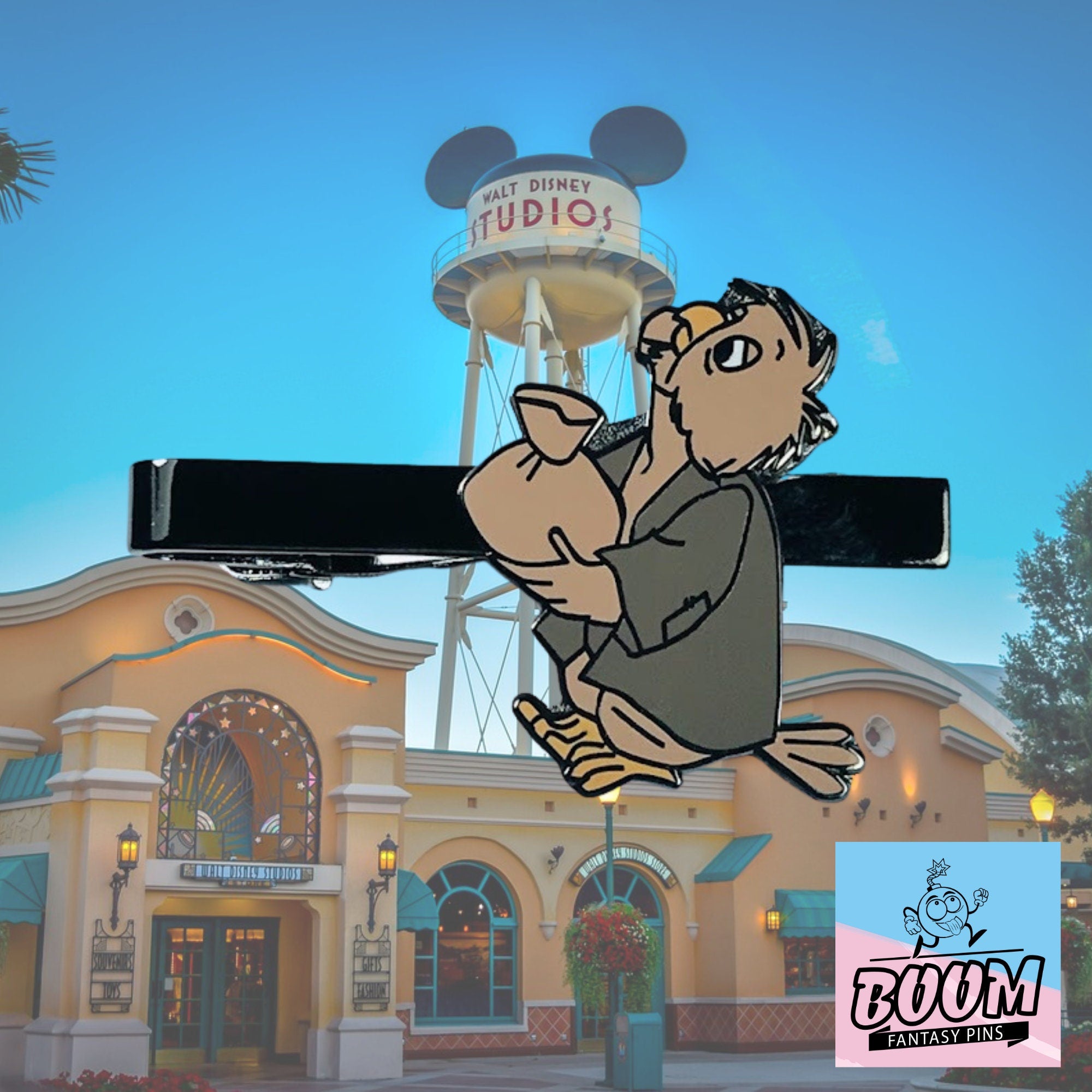 Pinza de corbata – Pájaro con bolso de Robin Hood – Disney Fantasy