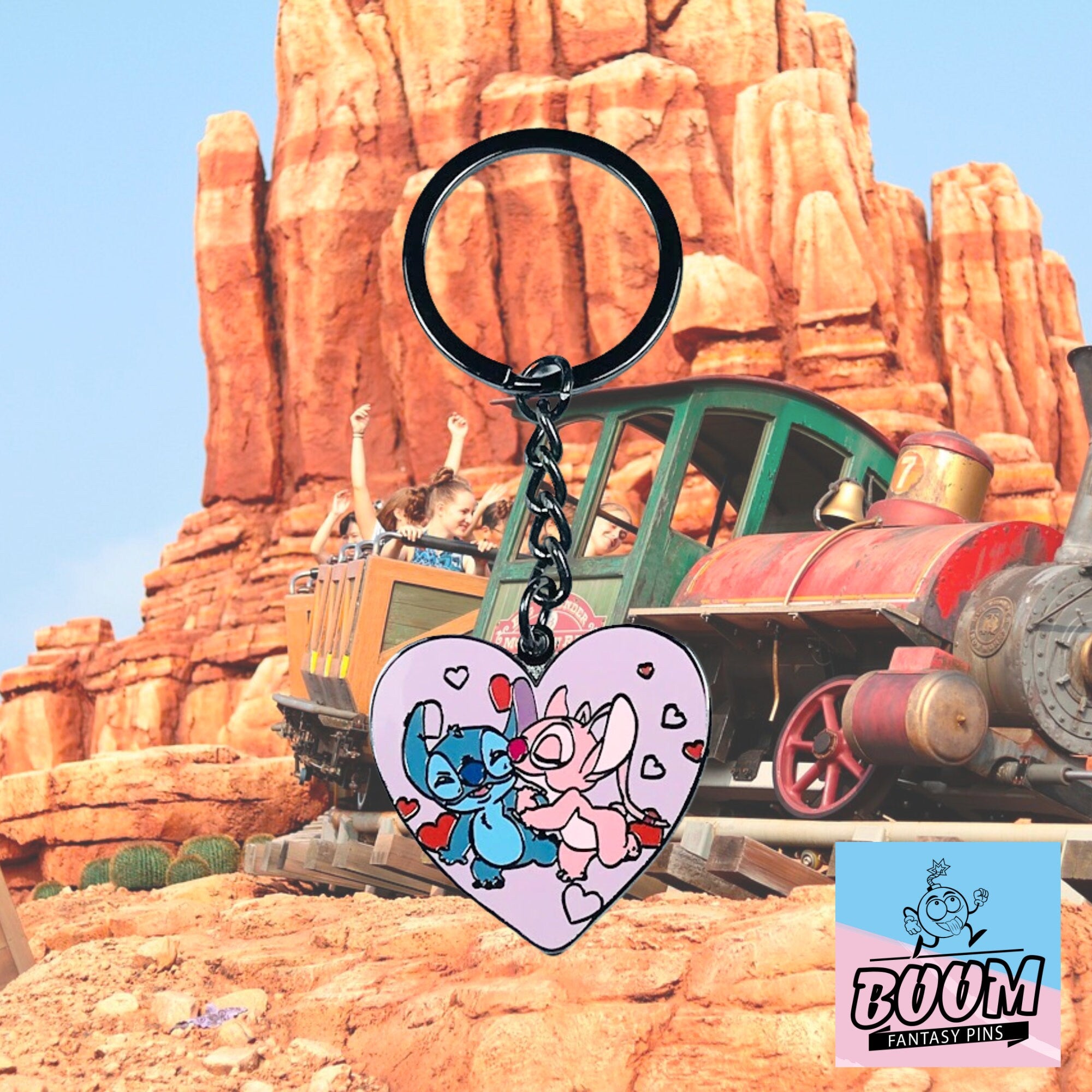 Llavero – Stitch y Ángel de Lilo &amp; Stitch – Disney Fantasy