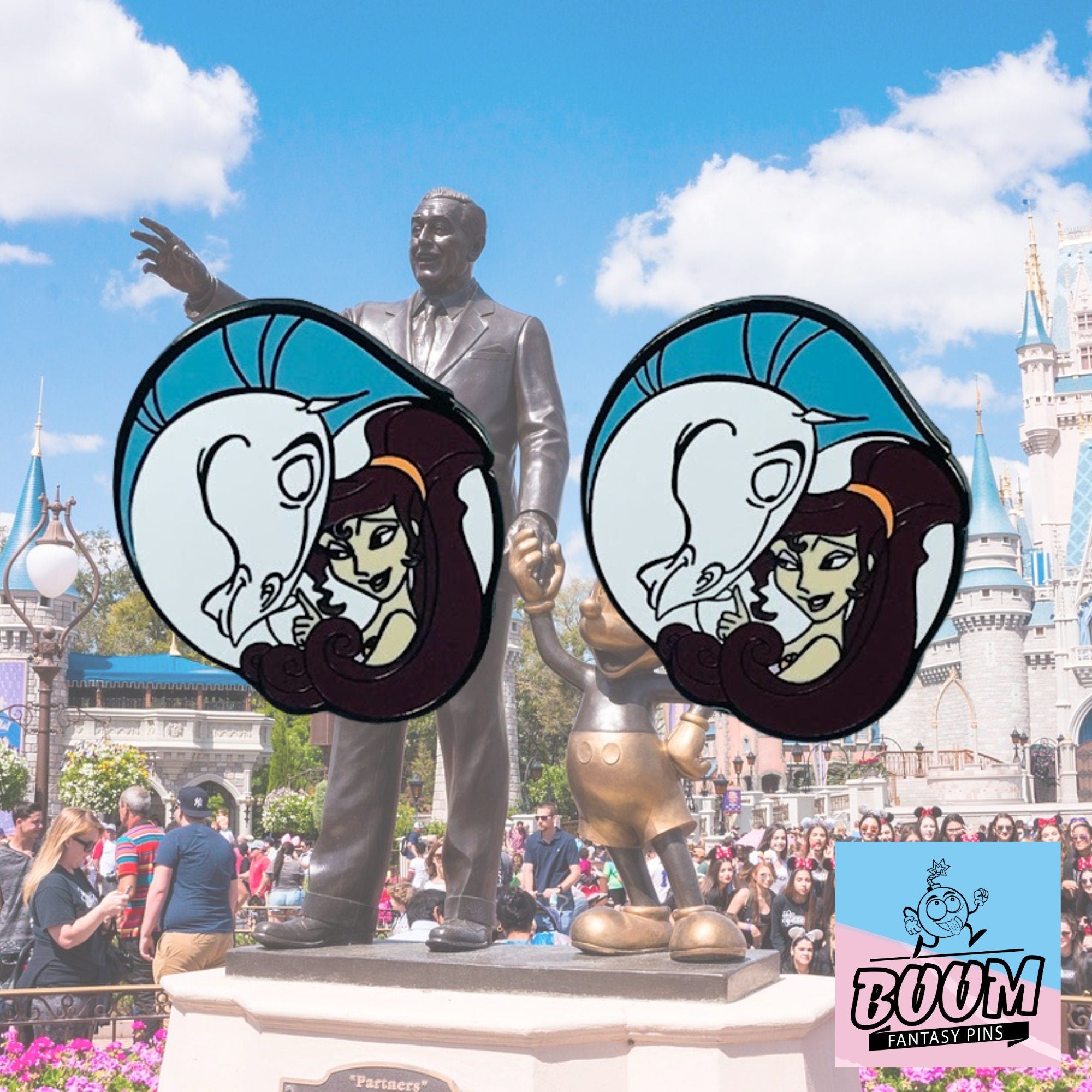 Boutons de manchette – Mégara et Pégase d'Hercule – Disney Fantasy