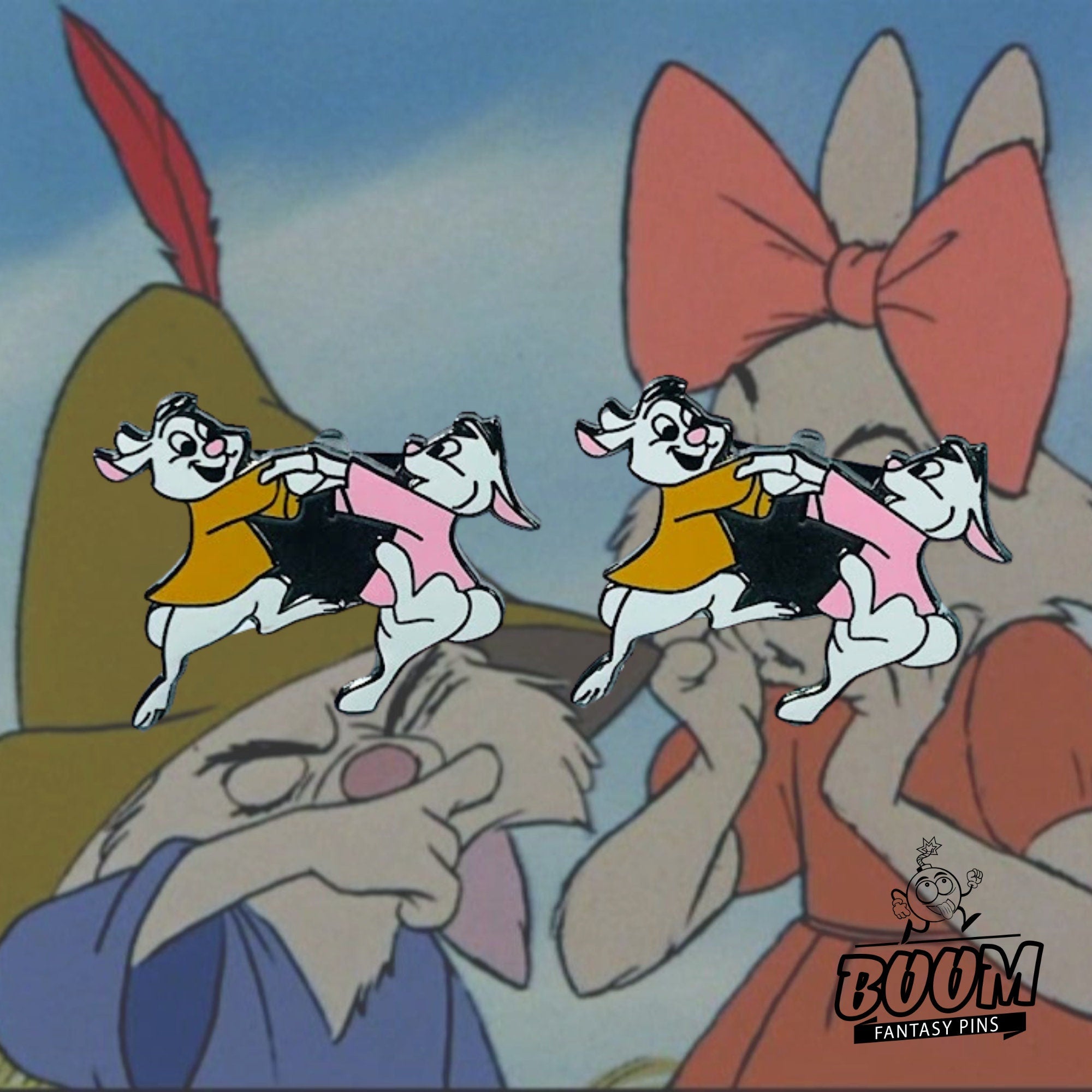 Cufflinks – Skippy Yellow and Sis Bunny from Robin Hood – Disney Fantasy